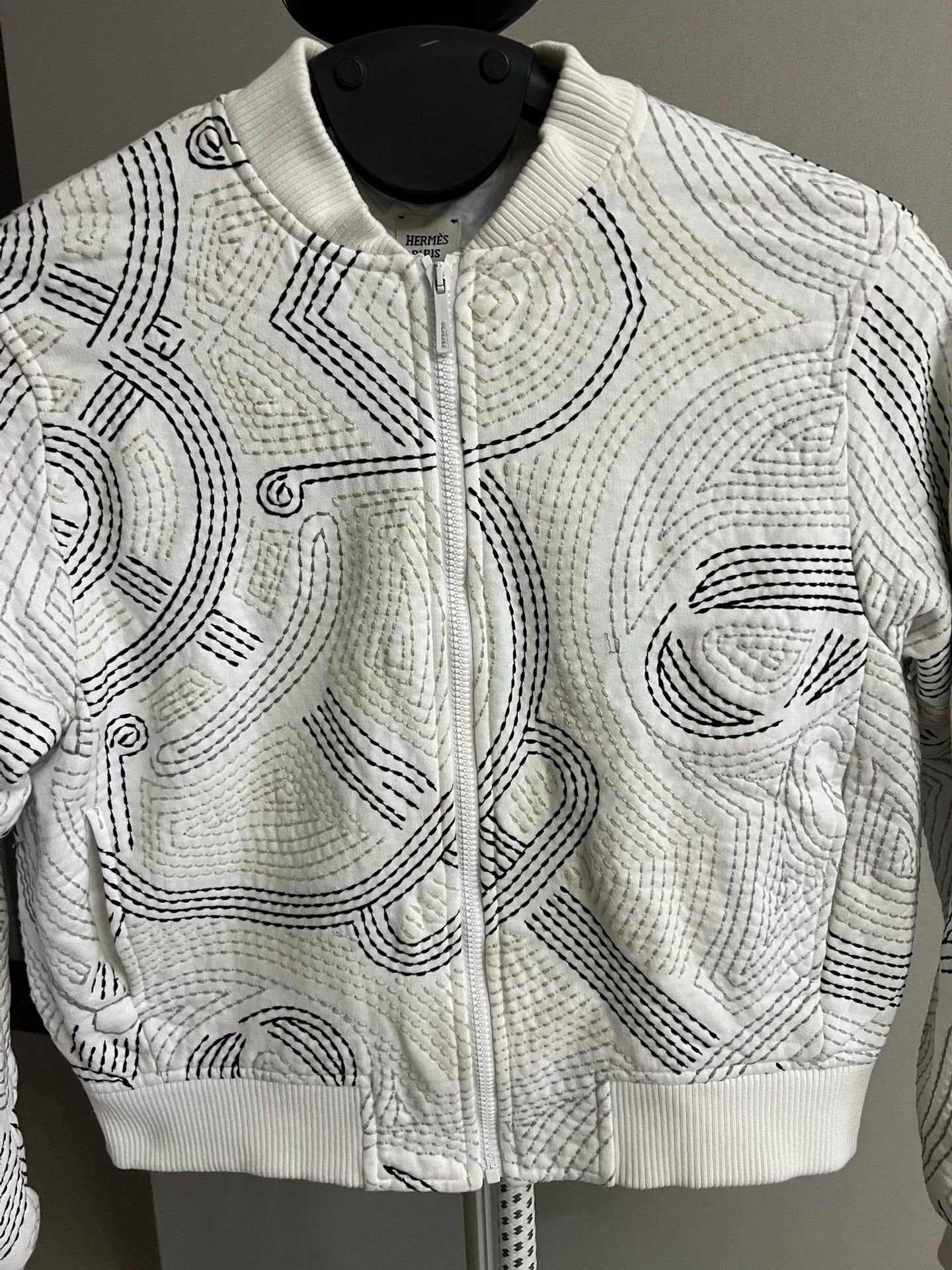 Hermes Hermes Women's White Cotton Jacket Size US S / EU 44-46 / 1 - 1 Thumbnail