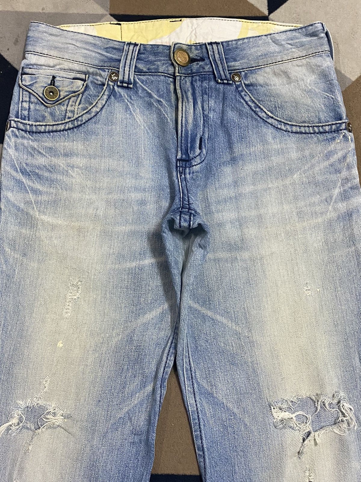 Edwin Vintage Edwin Blue Trip Faded Wash Distressed Jeans Size US 32 / EU 48 - 3 Thumbnail