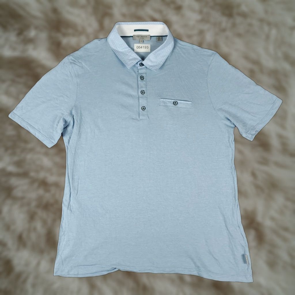 Ted Baker Ted Baker Polo Shirt Mens Size 5 Blue Short Sleeve Casual Activewear Size US S / EU 44-46 / 1 - 1 Thumbnail