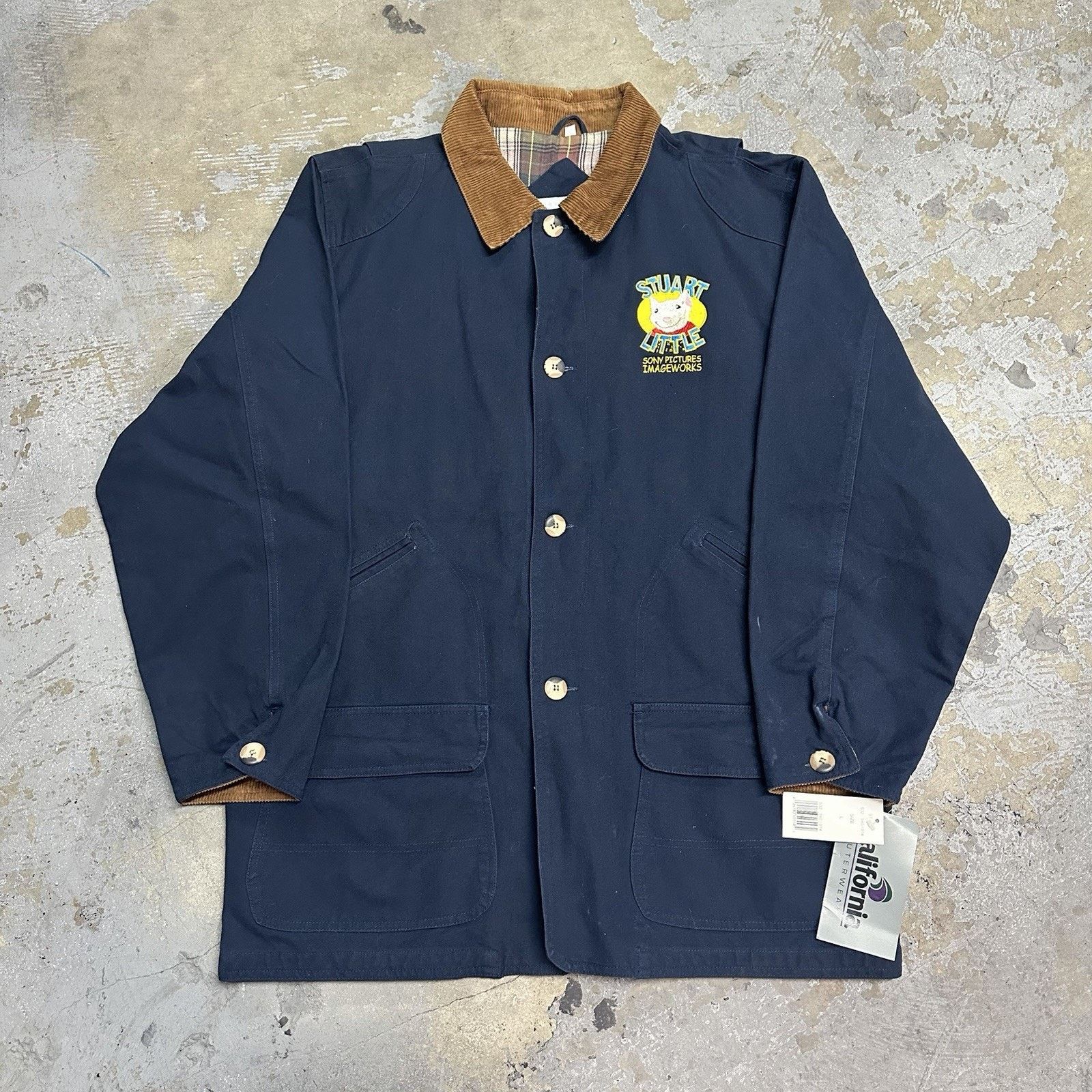 Sony × Vintage NWT Vintage 1999 Stuart Little Cast & Crew Chore Jacket Sony Size US L / EU 52-54 / 3 - 2 Thumbnail