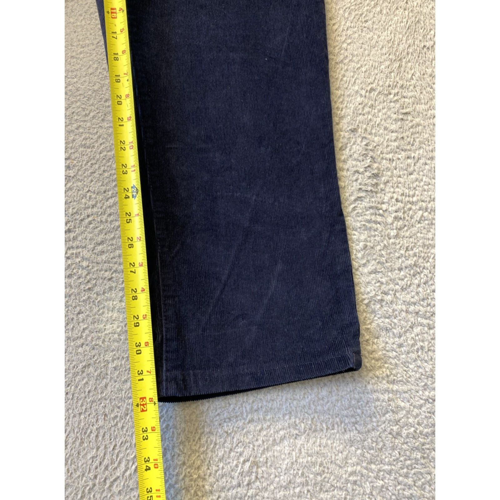 Lands' End LANDS' END Men's Corduroy Pants Navy 40x32 Regular Flat Front Chino Traditional Fit - Size 40 Waist, Navy, Mens Size US 40 / EU 56 - 4 Thumbnail