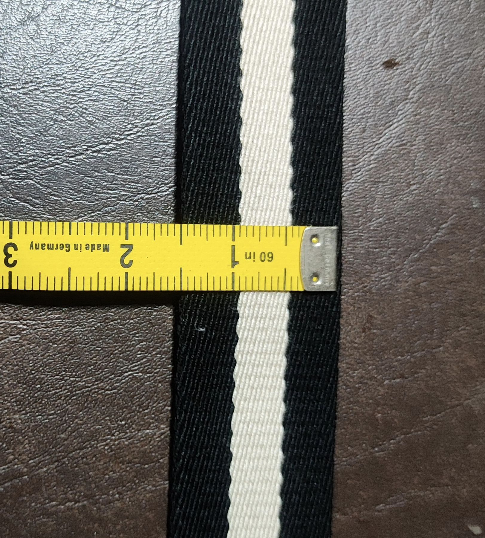 Bally Bally Canvas Belt White/ Black strip Made in Italy Size 40 - 5 Thumbnail