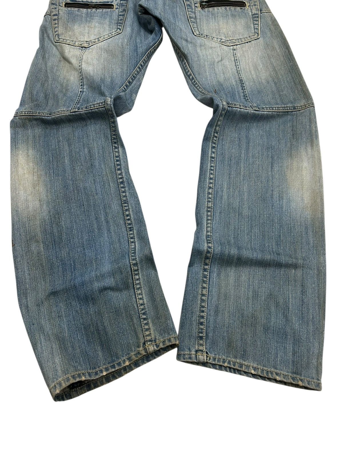Le Grande Bleu (L.G.B.) Dominate Handcrafted Jean Japan Double Waist Dirty Distress Size US 31 - 12 Thumbnail