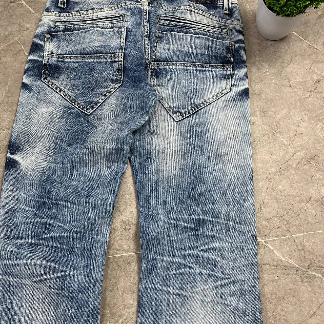 Japanese Brand Jeans Dirty Pants Faded Crash Denim Thrashed Y2K Distressed Size US 33 - 11 Thumbnail