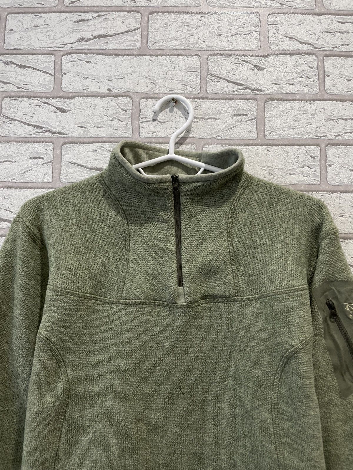 Arc'teryx × Vintage Arc'teryx Fleece Jacket 1/4 Zip Sherpa Long Sleeve Green Size M / US 6-8 / IT 42-44 - 4 Thumbnail