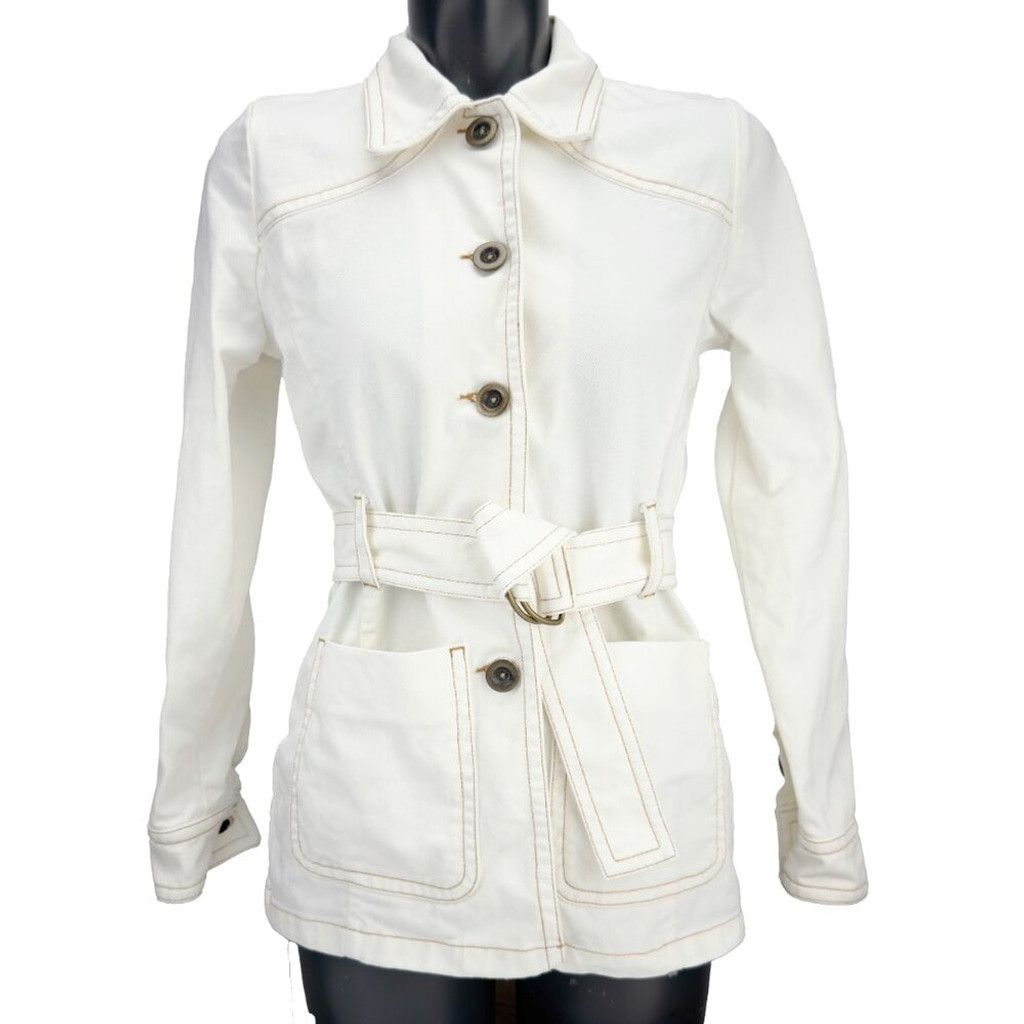 Rouje ROUJE Claude Safari Jacket White Belt Western French sz 34 Size XXS / US 00 / IT 34 - 6 Thumbnail