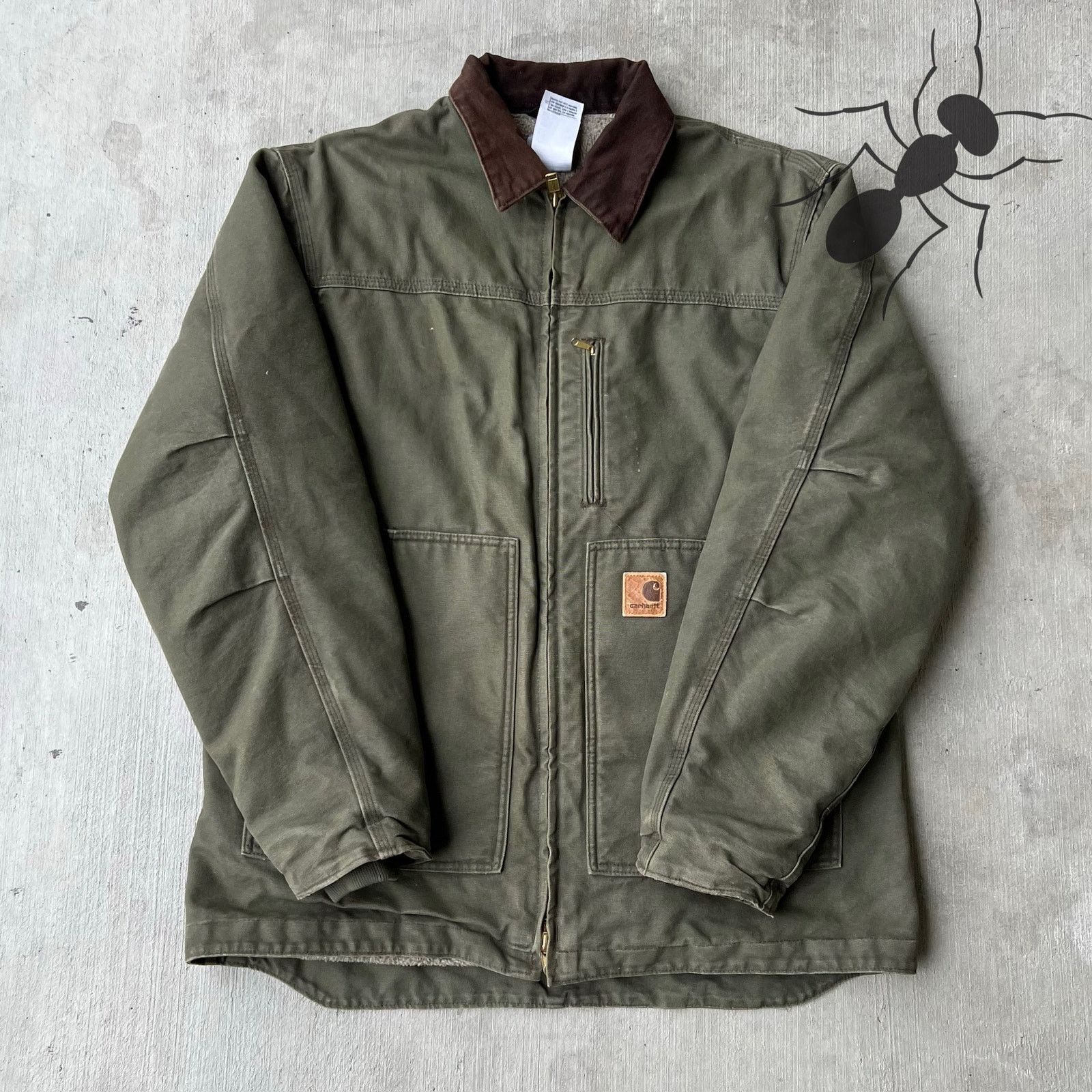 Carhartt × Vintage Carhartt C61 ARG green chore work wear jacket Size US L / EU 52-54 / 3 - 1 Thumbnail