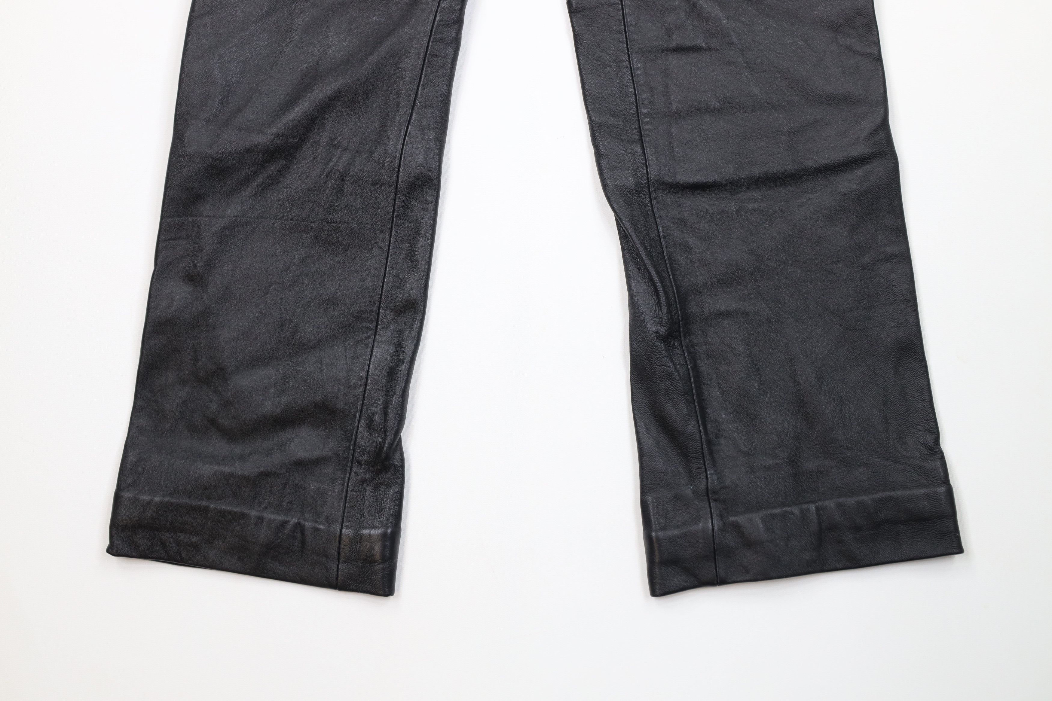 Vintage Vintage 90s Streetwear Soft Lambskin Leather Pants Black Size 27" / US 4 / IT 40 - 4 Thumbnail