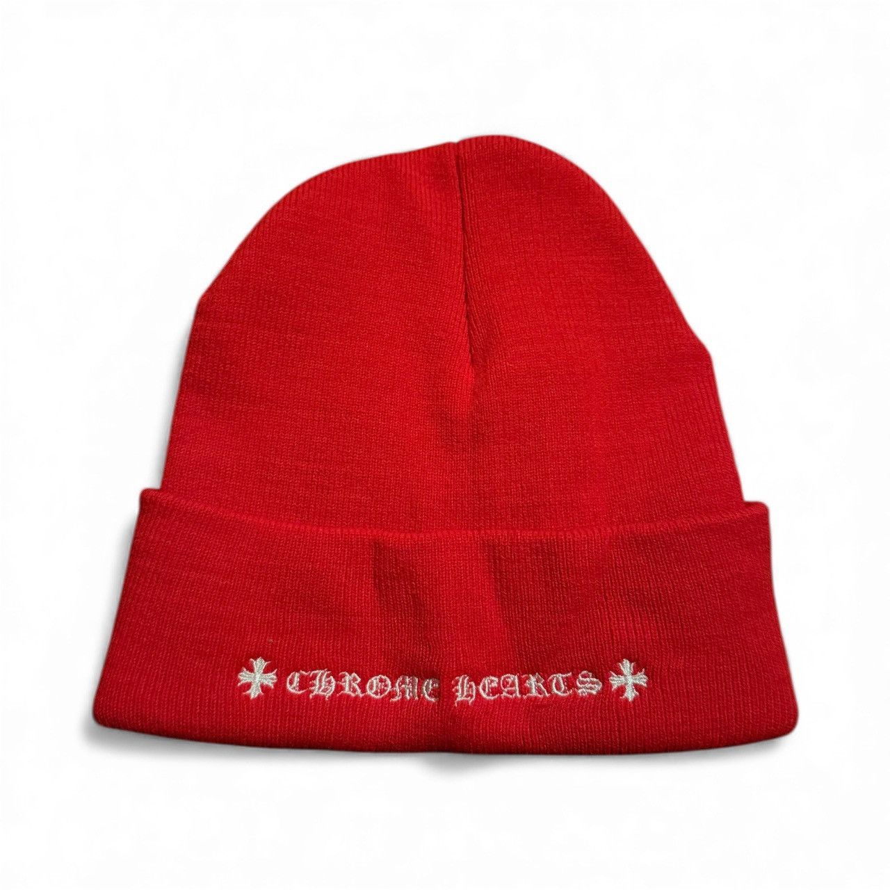 Chrome Hearts Chrome Hearts CH Logo Beanie Red Size ONE SIZE - 2 Thumbnail