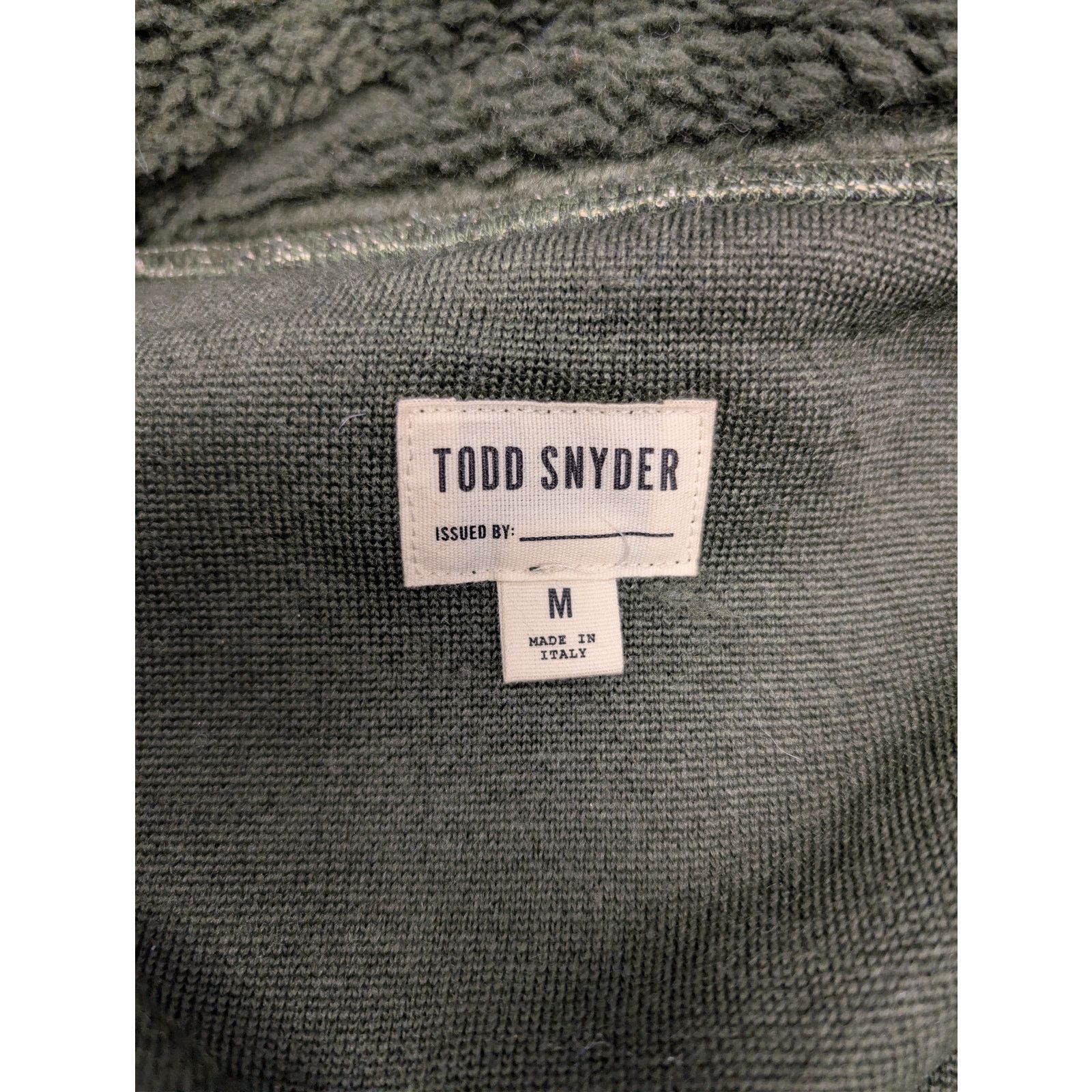 Todd Snyder o1rshd1 CC20 Italian Recycled Fleece Vest Jacket in Olive Size US M / EU 48-50 / 2 - 15 Thumbnail