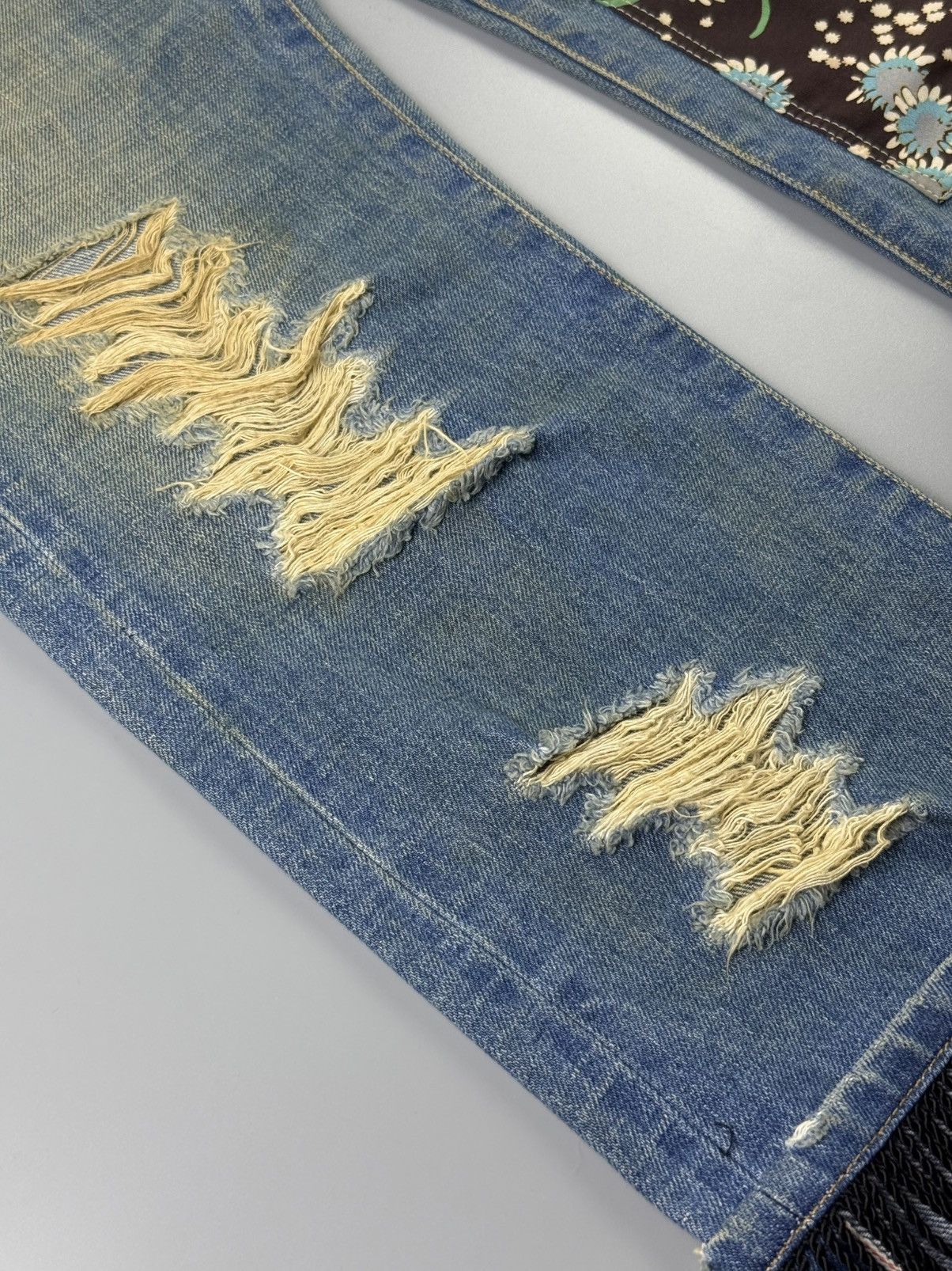 Junya Watanabe Junya Watanabe - S/S14 - Fringe Patchwork Jeans Size 32" / US 10 / IT 46 - 5 Thumbnail