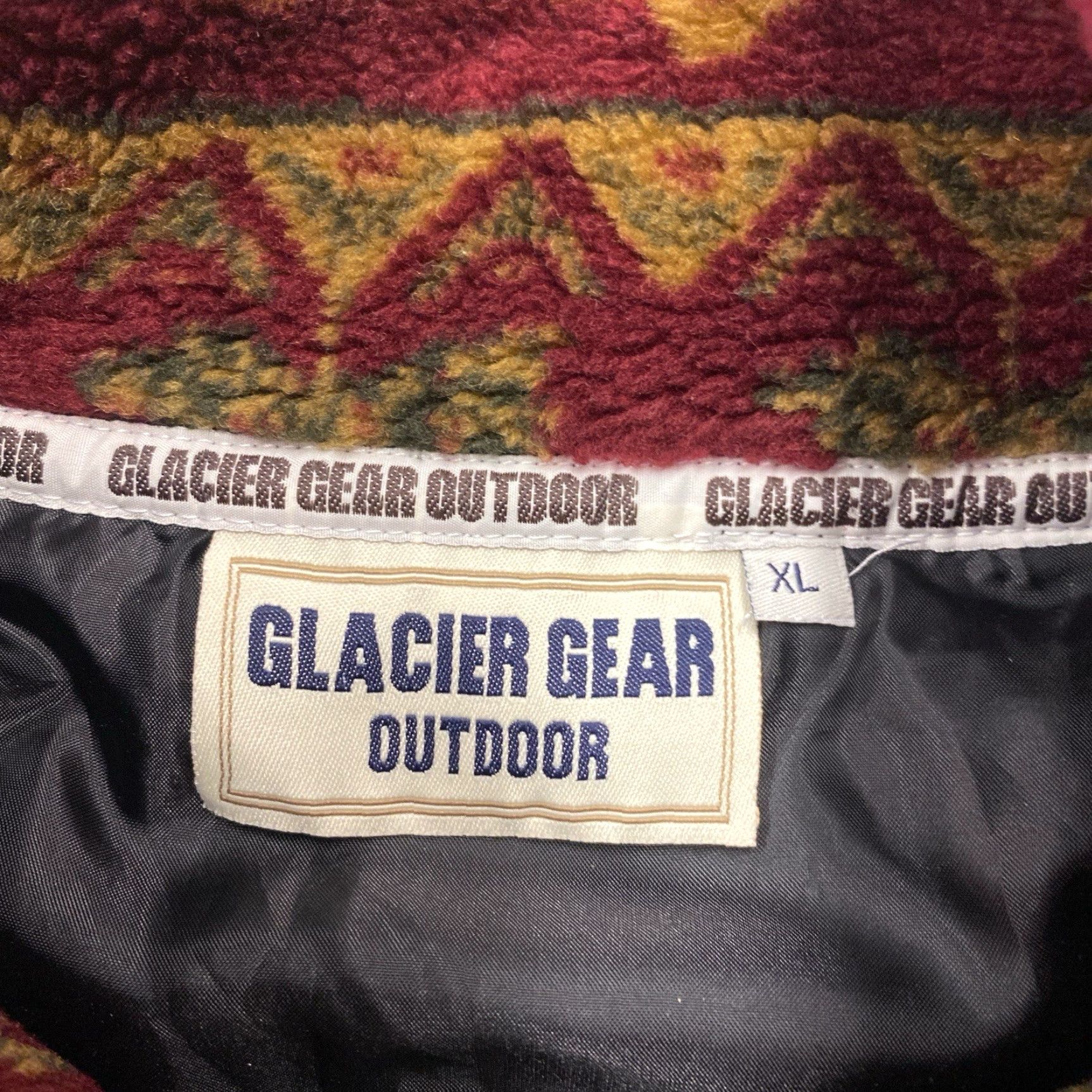 Vintage Vtg Glacier Gear Outdoor XL Fleece Full Zip Vest Mens XL Moose Bear Trees Vest Size US XL / EU 56 / 4 - 2 Thumbnail
