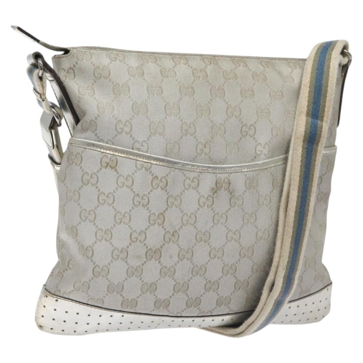 Gucci GUCCI GG Canvas Shoulder Bag Silver Size ONE SIZE - 1 Thumbnail