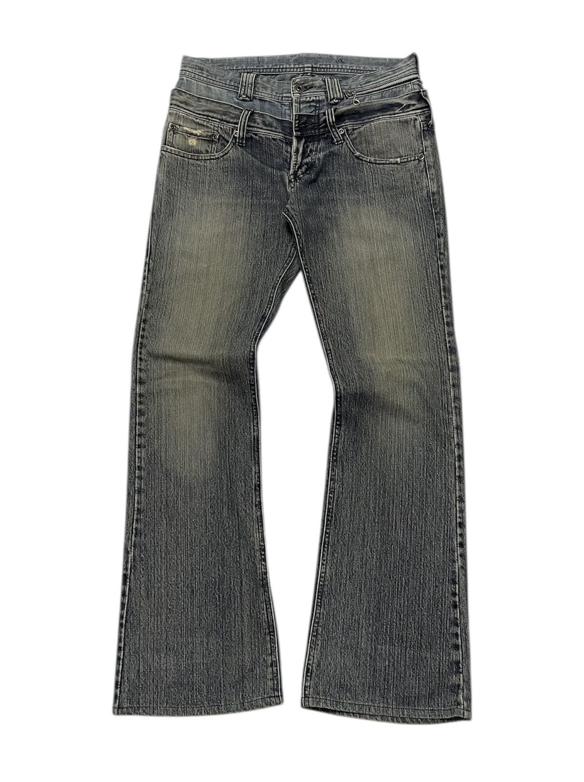 PPFM Difference Rupert Double Waist Flare Jeans Size US 30 / EU 46 - 1 Thumbnail