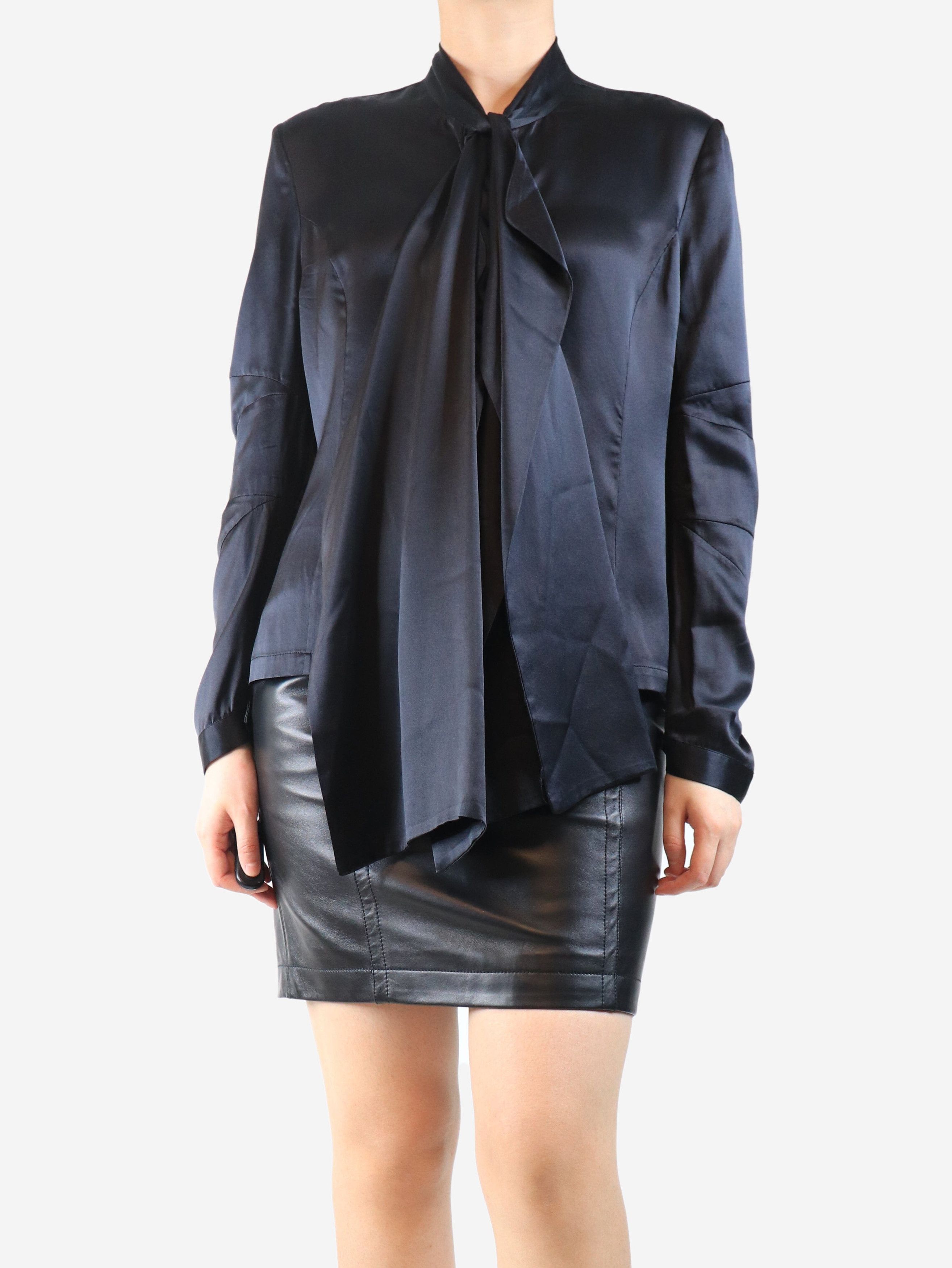 Other Black silk blouse - UK 14 Size L / US 10 / IT 46 - 1 Thumbnail