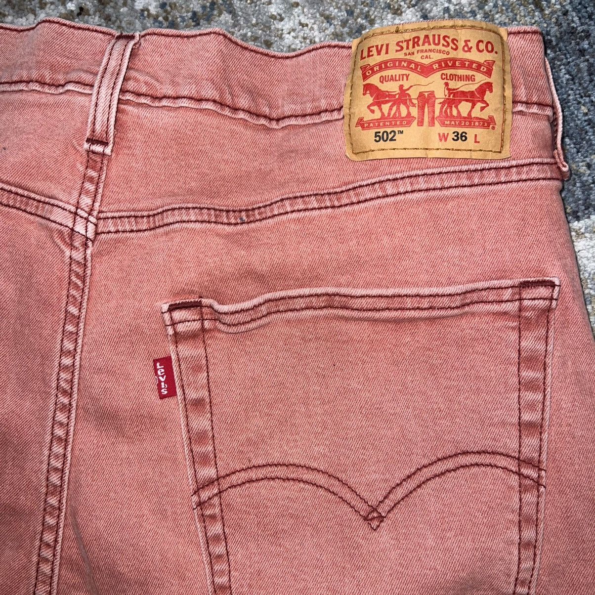Levi's NEW Levi’s Washed Red Denim Shorts Size US 36 / EU 52 - 5 Thumbnail