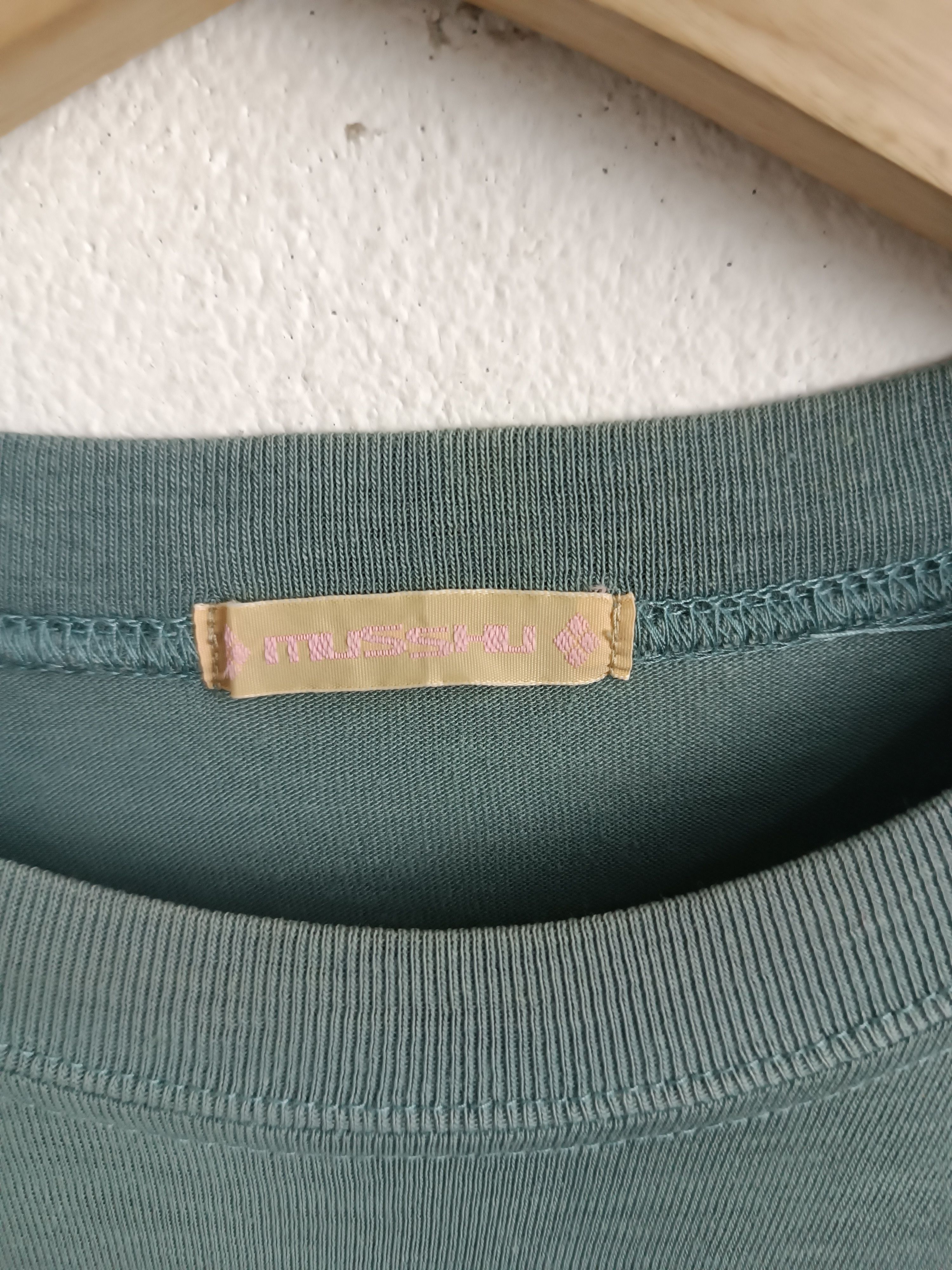 Japanese Brand THRASHED FADED VINTAGE 90'S MUSSHU 2 POCKET TEE VERY RARE Size US M / EU 48-50 / 2 - 7 Thumbnail