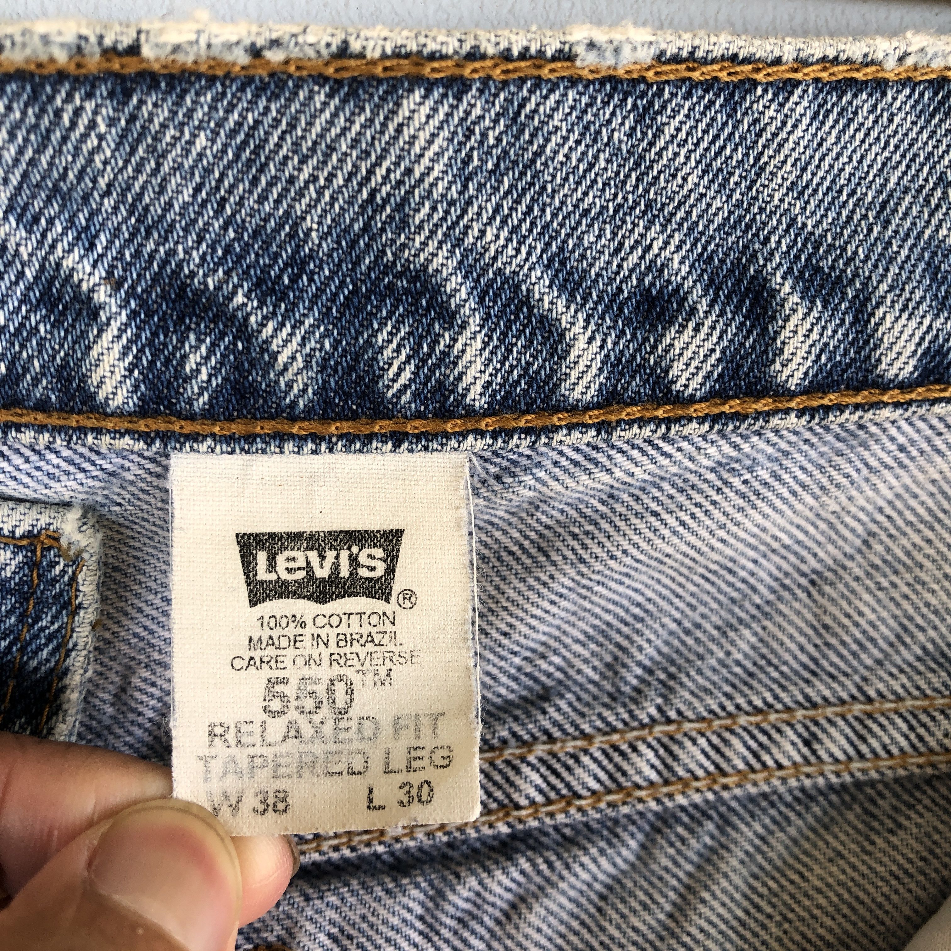 Levi's Vintage Levis Jeans Levi's 550 Orange Tab Sun Faded Denim Size US 36 / EU 52 - 6 Thumbnail