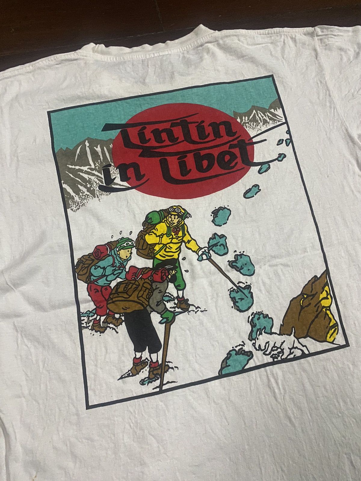 Anime × Cartoon Network × Vintage Rare vintage cartoon tintin in tibet over print tee Size US XXL / EU 58 / 5 - 3 Thumbnail
