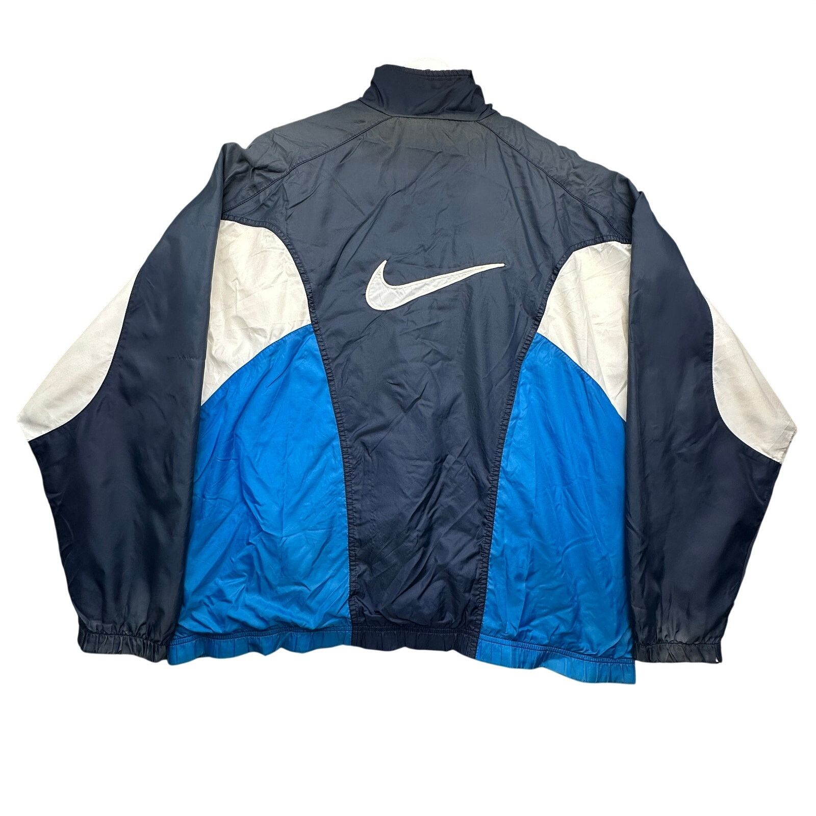 Nike Vintage 90s Nike Windbreaker Jacket Lined Mens Large Blue Size US L / EU 52-54 / 3 - 10 Thumbnail