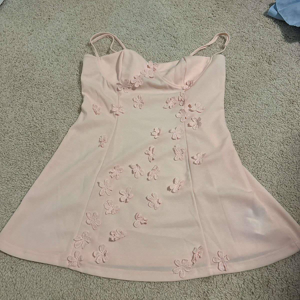 Shein Pink Floral mini dress Size L / US 10 / IT 46 - 1 Thumbnail