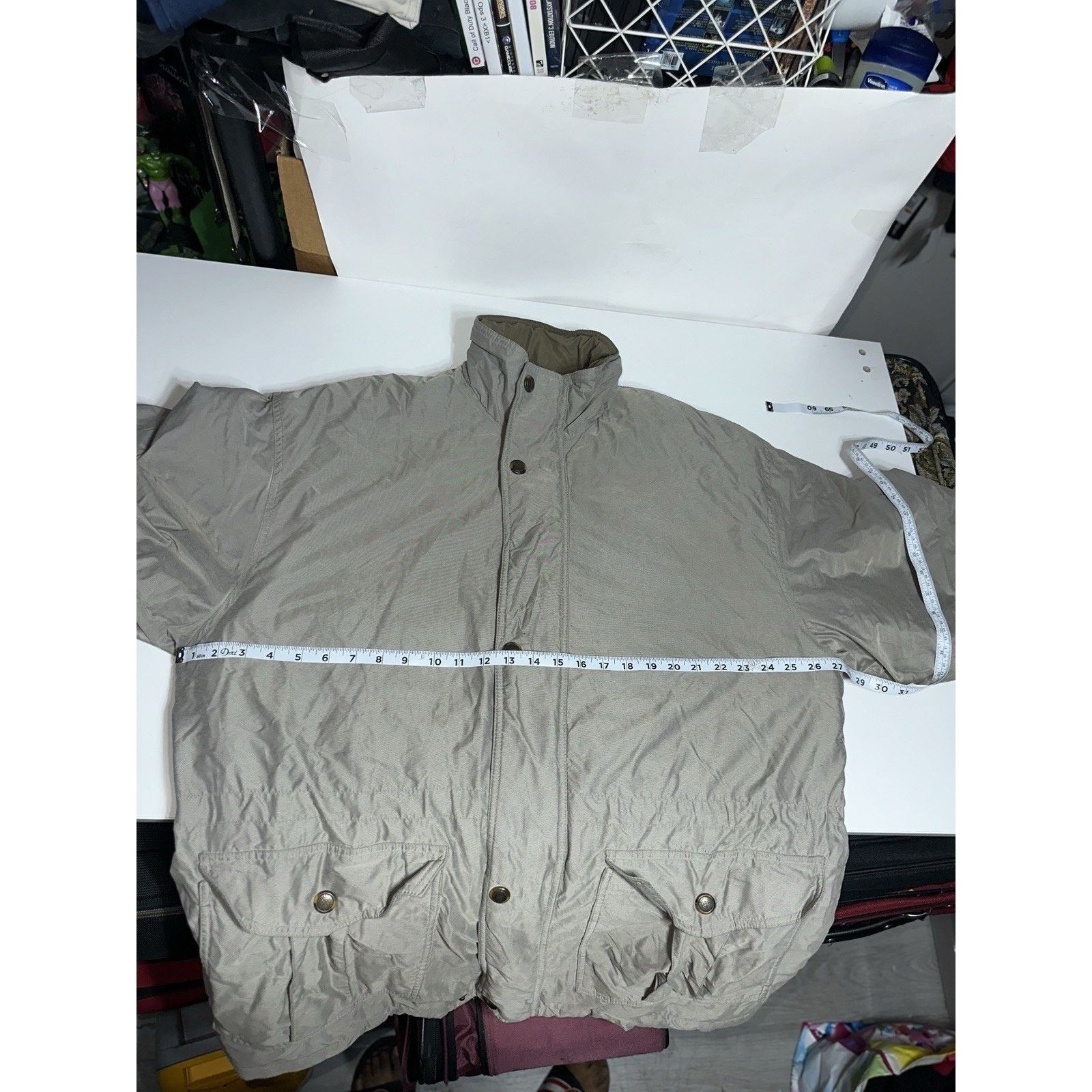 Members Only MEMBERS ONLY Men's Jacket LG Puffer Gray Full Length 90s Size US L / EU 52-54 / 3 - 7 Thumbnail