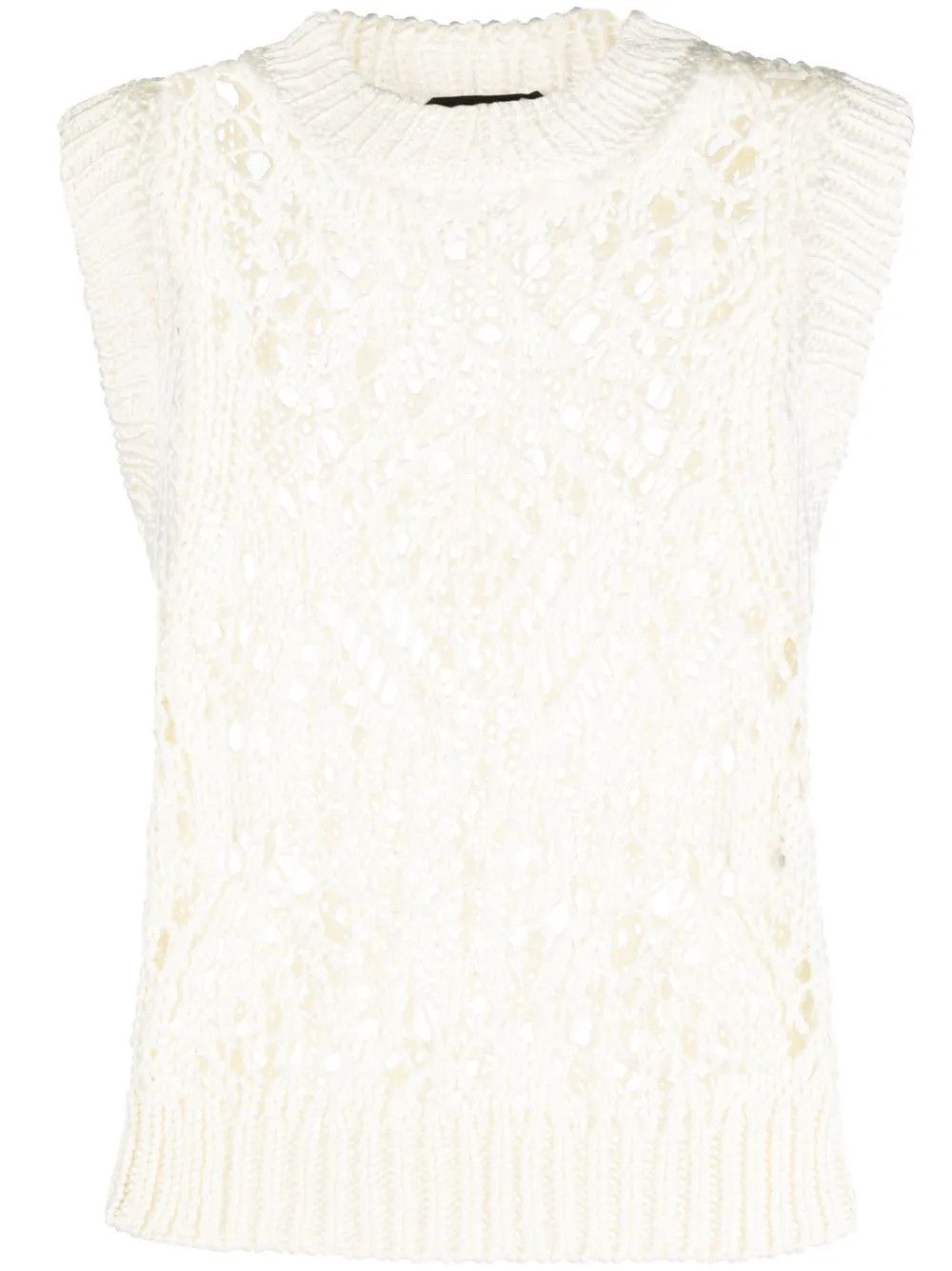Tom Ford o1y0226 Sleeveless Sweater in Ivory Size L / US 10 / IT 46 - 1 Thumbnail