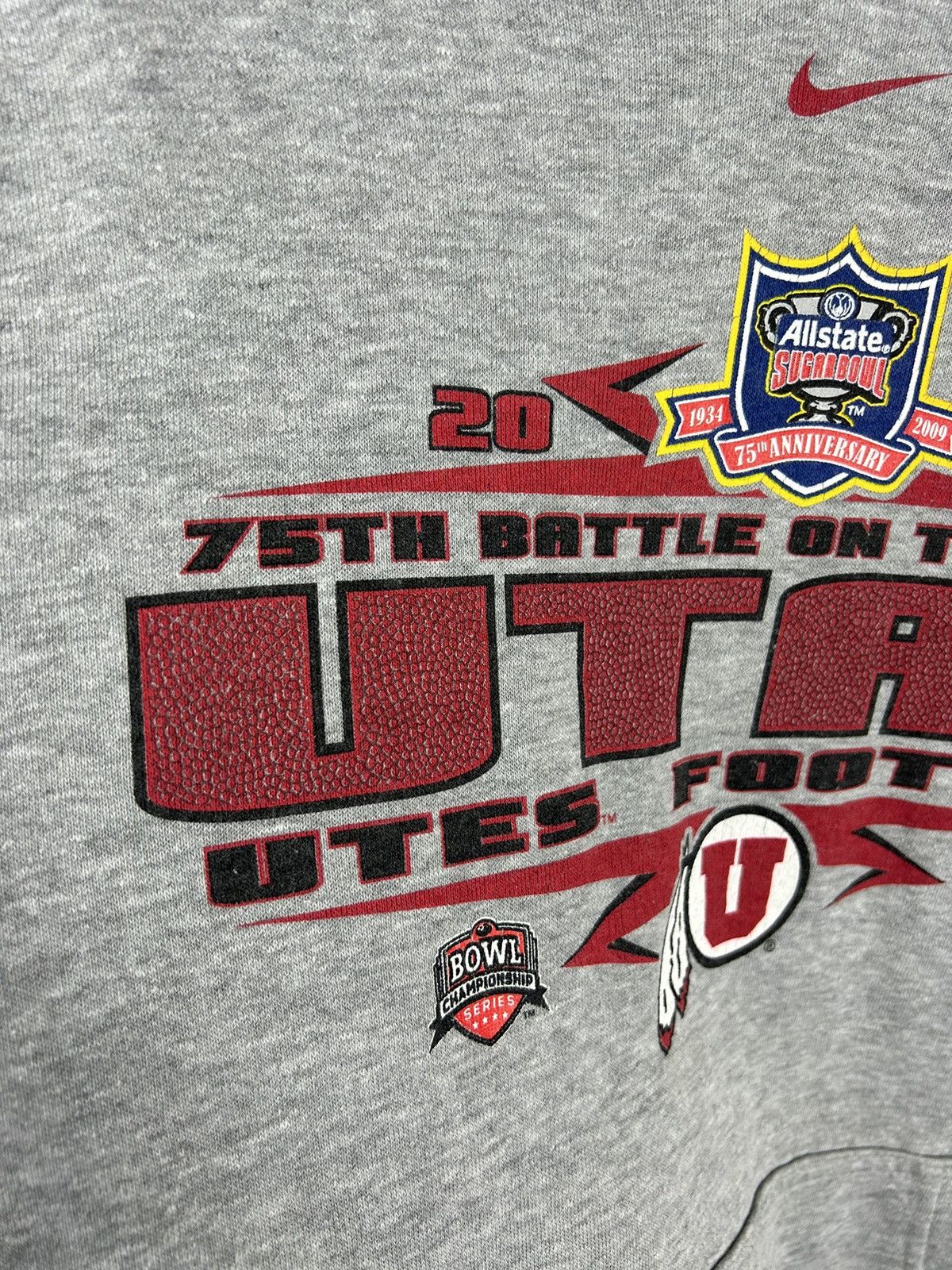 Nike Nike Utah Utes Football 2009 Sugar Bowl Hoodie Size L Size US L / EU 52-54 / 3 - 5 Thumbnail