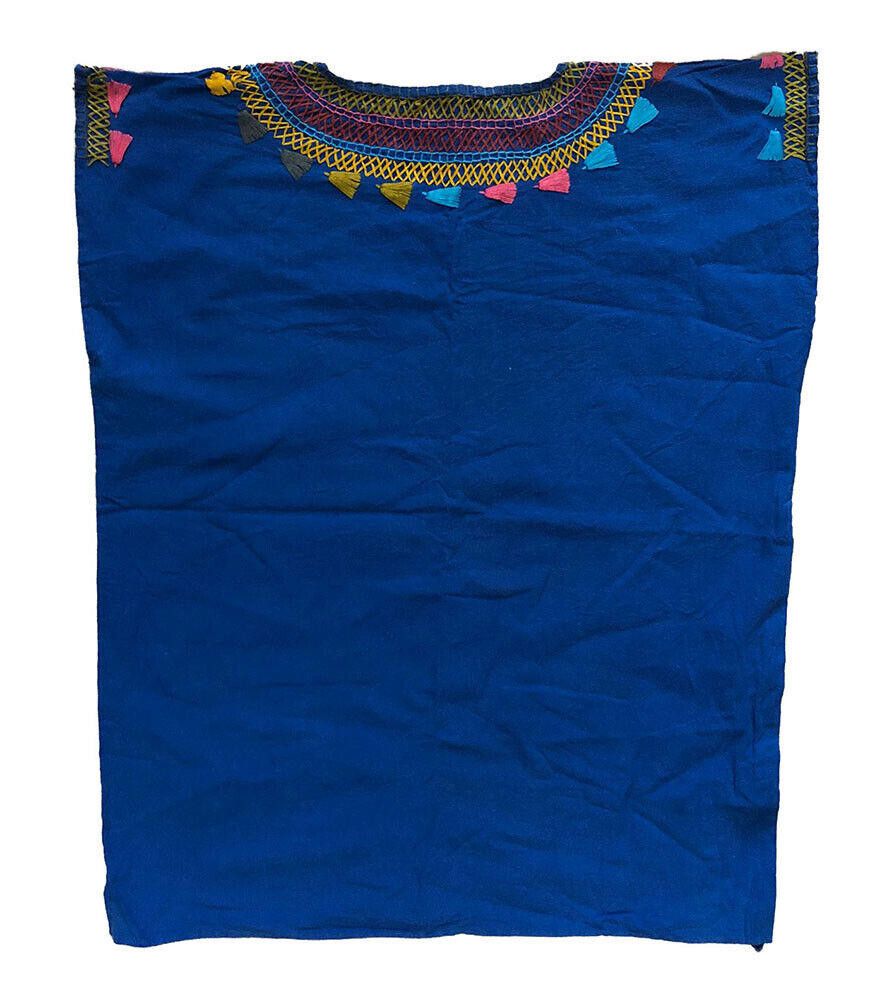 Designer Pre Owned Embroidered Blue Hand Made Blouse L Size L / US 10 / IT 46 - 3 Thumbnail