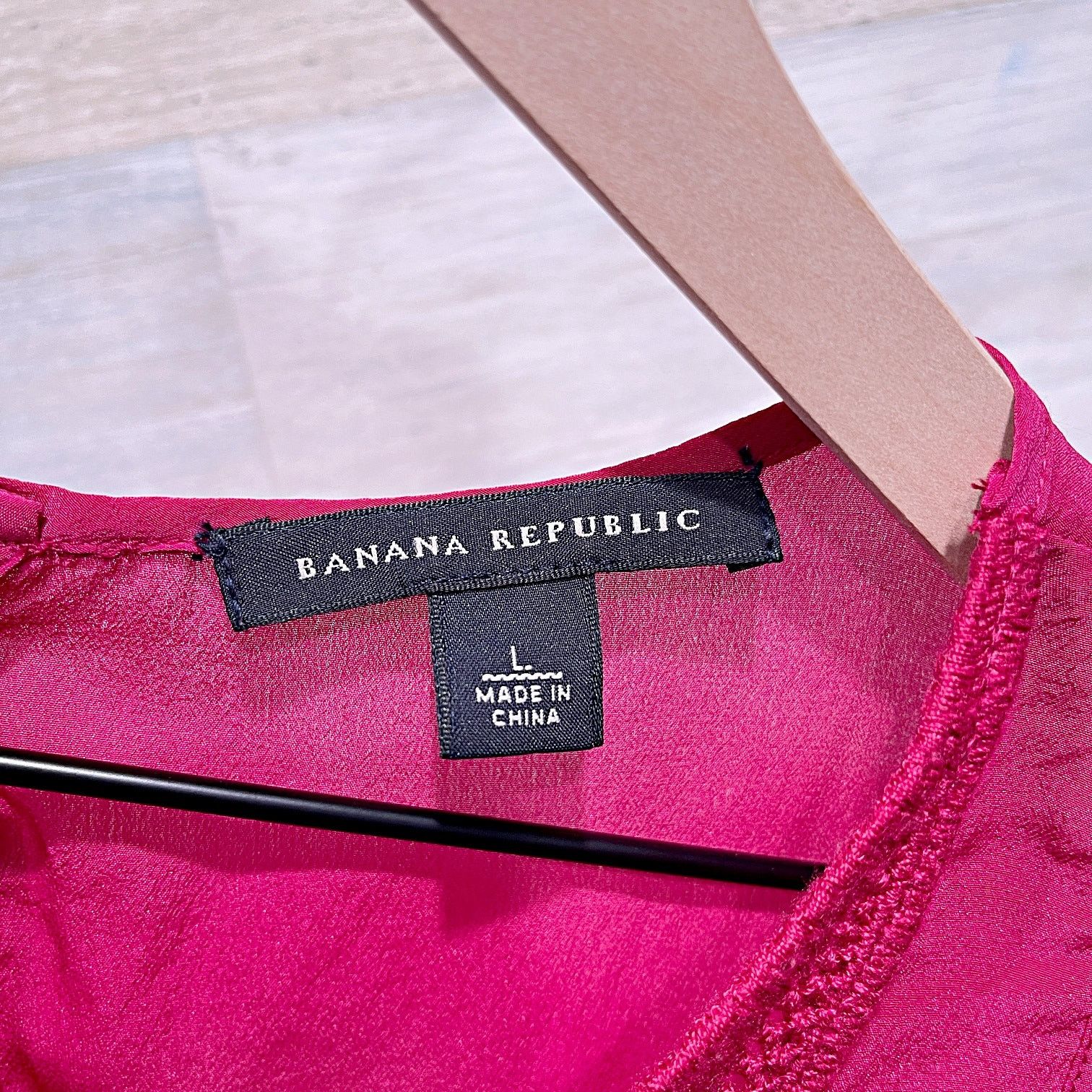 Other BANANA REPUBLIC 100% Silk Embroidered Tank Pink Womens Large Size L / US 10 / IT 46 - 6 Thumbnail