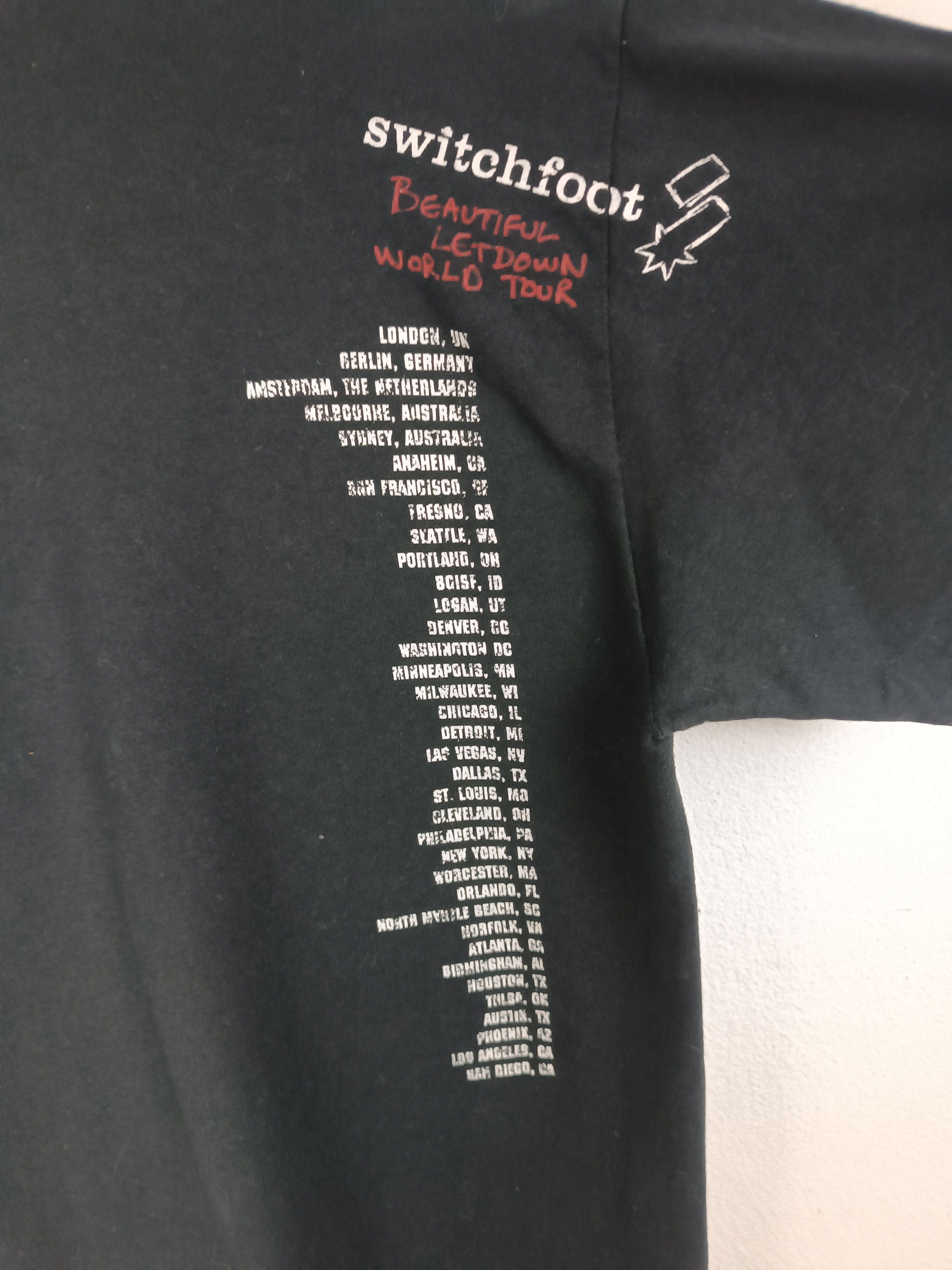 Band Tees VINTAGE 2000s SWITCHFOOT BEAUTIFUL LETDOWN WORLD TOUR Ts Y2K Size US S / EU 44-46 / 1 - 16 Thumbnail