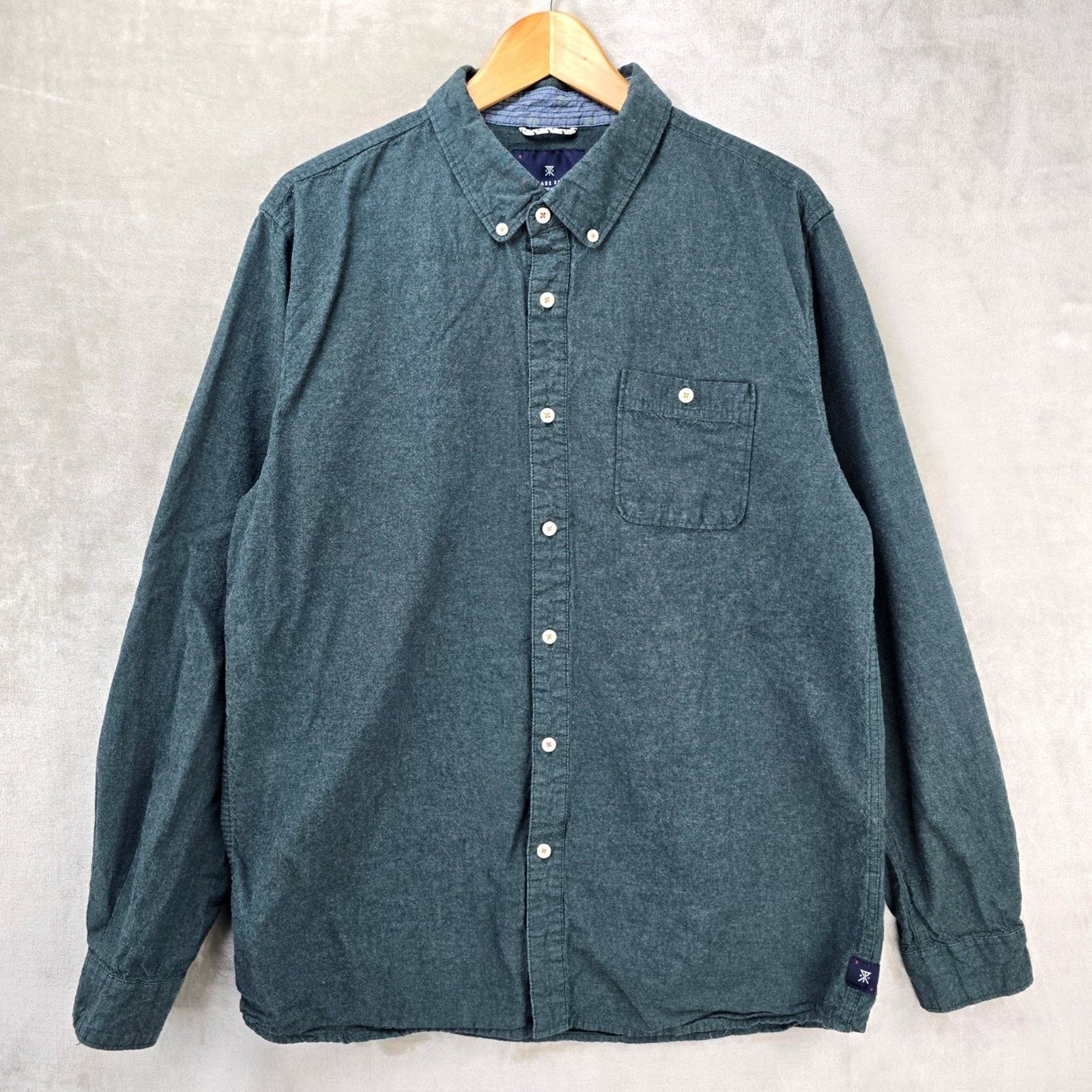 Roark Roark Revival Shirt Mens XL Green Button Down Cotton Travel Size US XL / EU 56 / 4 - 1 Thumbnail