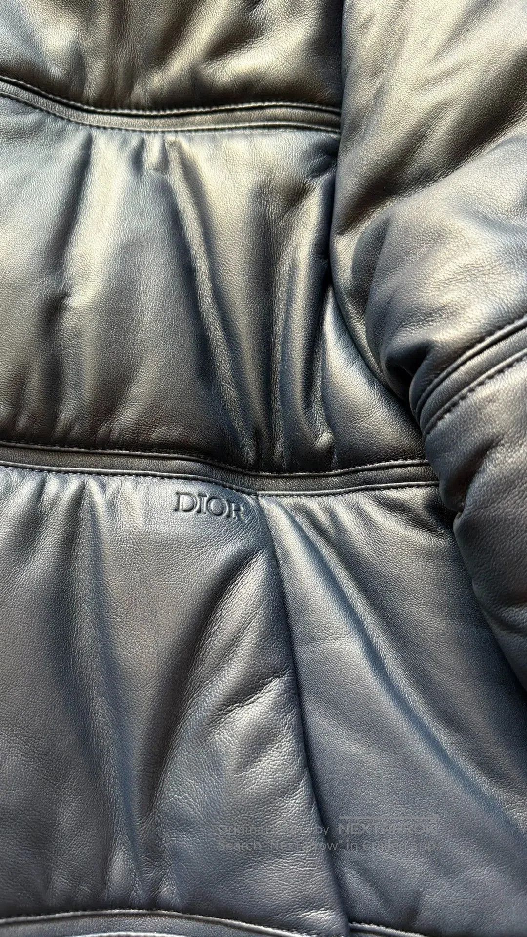 Dior Black Padded Leather Bomber Jacket Size L. Size US L / EU 52-54 / 3 - 5 Thumbnail