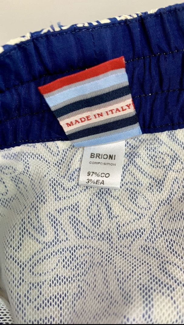 Brioni Brioni 🇮🇹 Blue Logo Script SeaMaster Resort Swim Trunk XL NWT Size US 38 / EU 54 - 5 Thumbnail