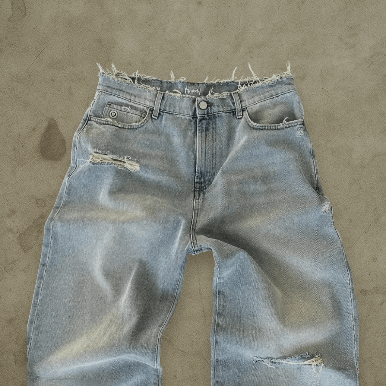 Other Vintage Distressed Light Wash Denim Jeans Size US 32 / EU 48 - 2 Thumbnail