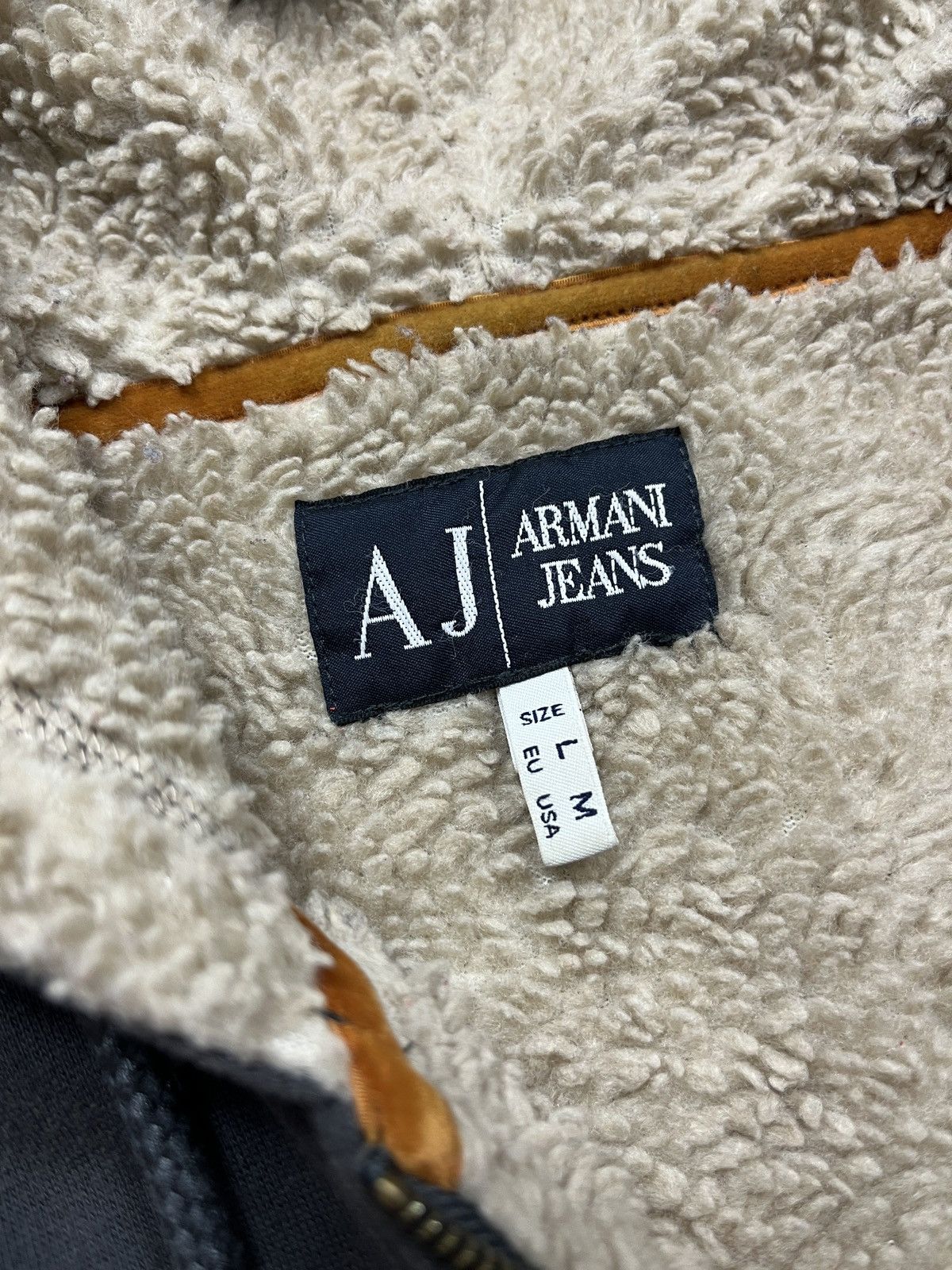 Giorgio Armani × Japanese Brand Armani Jeans Faded Japanese Fur Zip Hoodie Sherpa Jacket Size US M / EU 48-50 / 2 - 19 Thumbnail