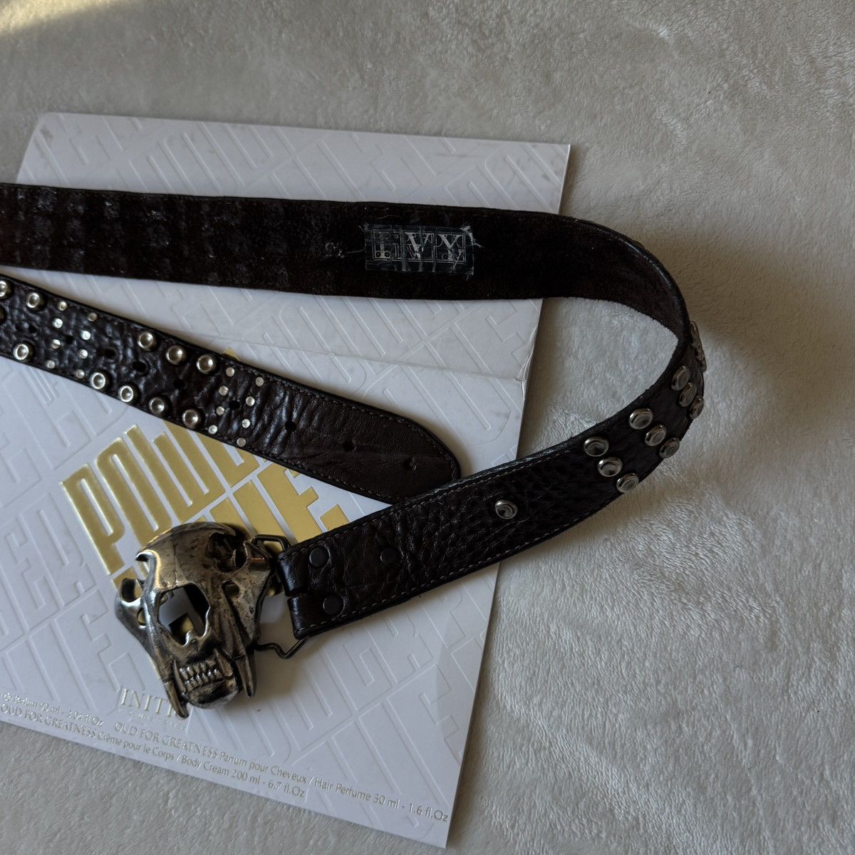 Other I.V.Y Rare Vintage Skull Belt Size 34 - 1 Thumbnail