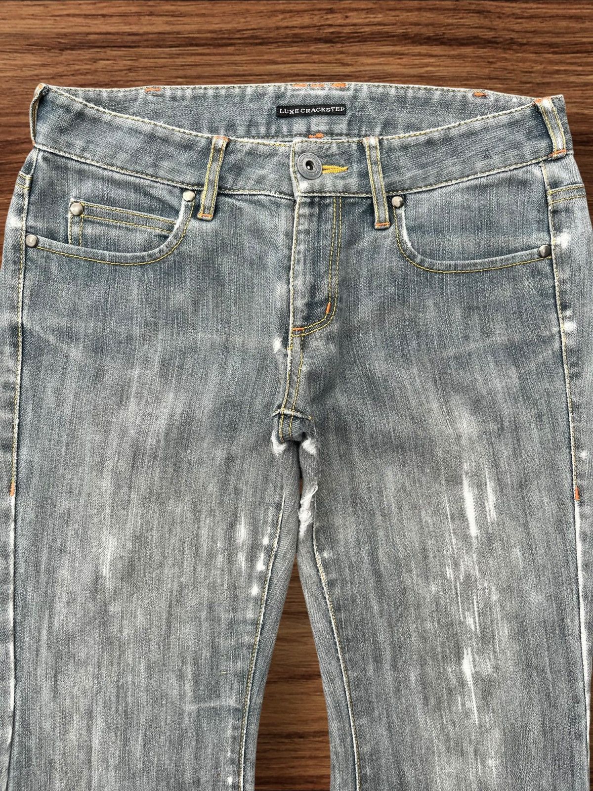 Japanese Brand Vintage Y2K Japanese Brand Distressed Bootcut Flare Jeans Size 27" / US 4 / IT 40 - 3 Thumbnail