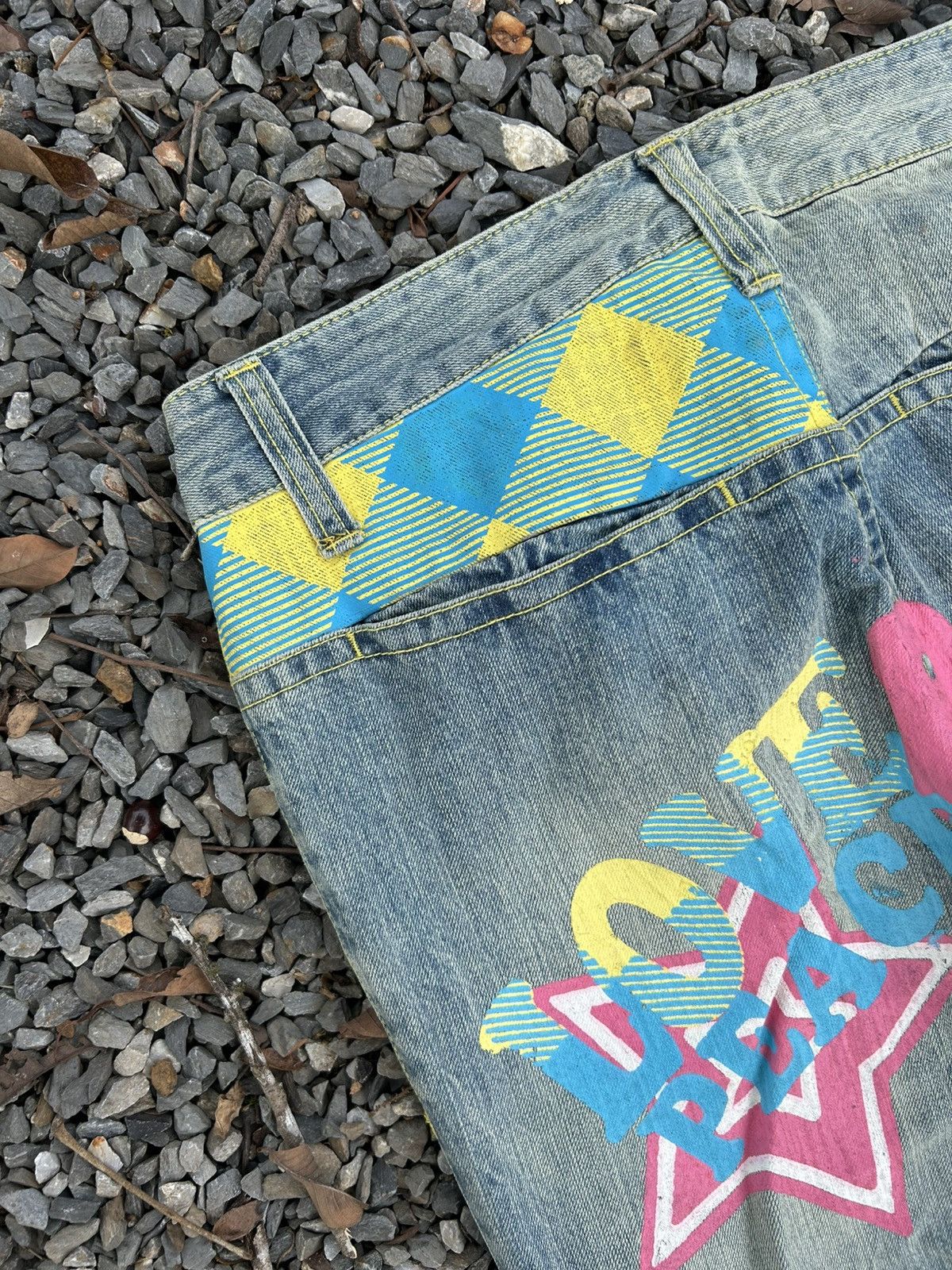 Kapital CLONE DEVGRU DAICOCK LOVE PEACE SURF BEACH DENIM JEANS RARE🎌 Size US 32 / EU 48 - 5 Thumbnail