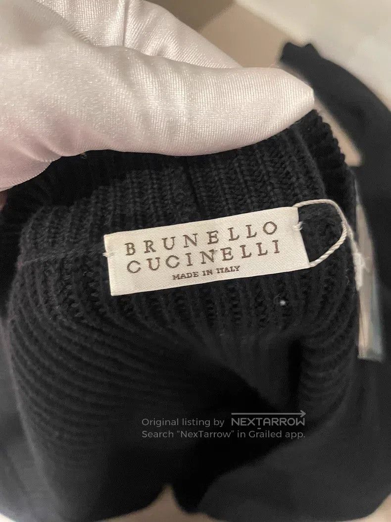 Brunello Cucinelli Brunello Cucinelli Black Cotton Cardigan Size M / US 6-8 / IT 42-44 - 3 Thumbnail