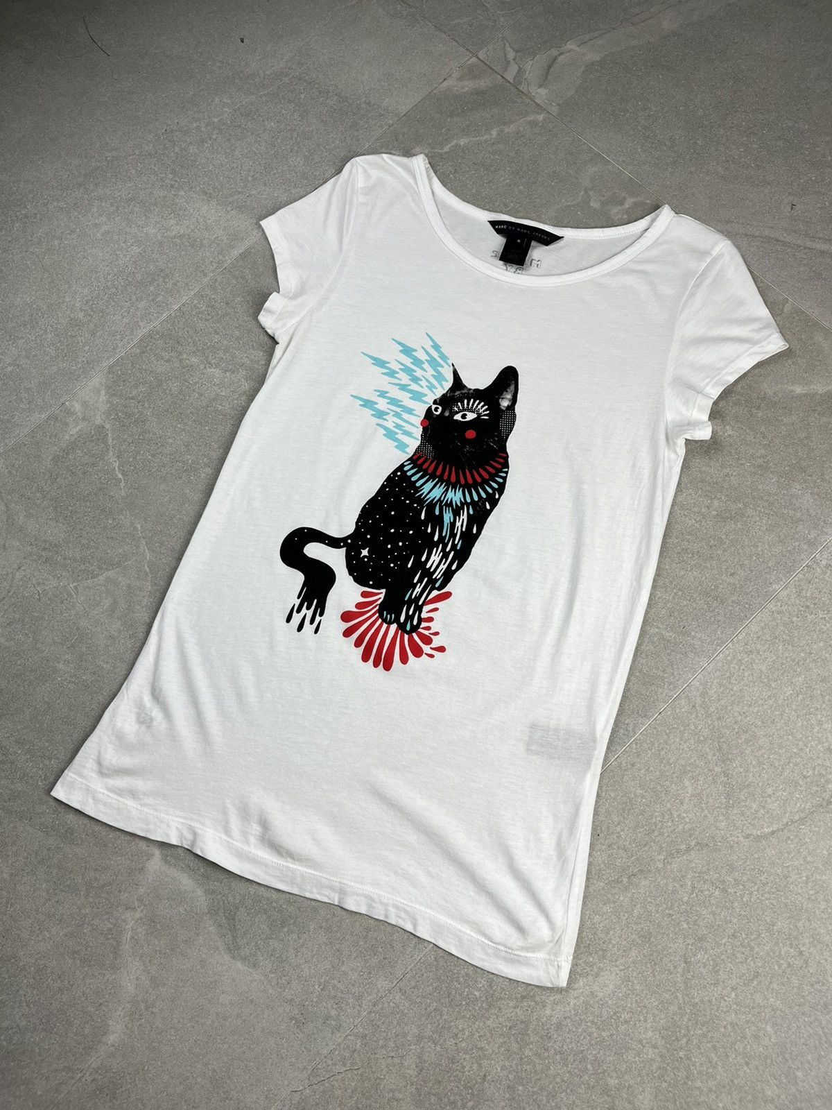 Marc Jacobs 🐈‍⬛Marc by Marc Jacob’s t shirt cat print woman tee Size S / US 4 / IT 40 - 1 Thumbnail
