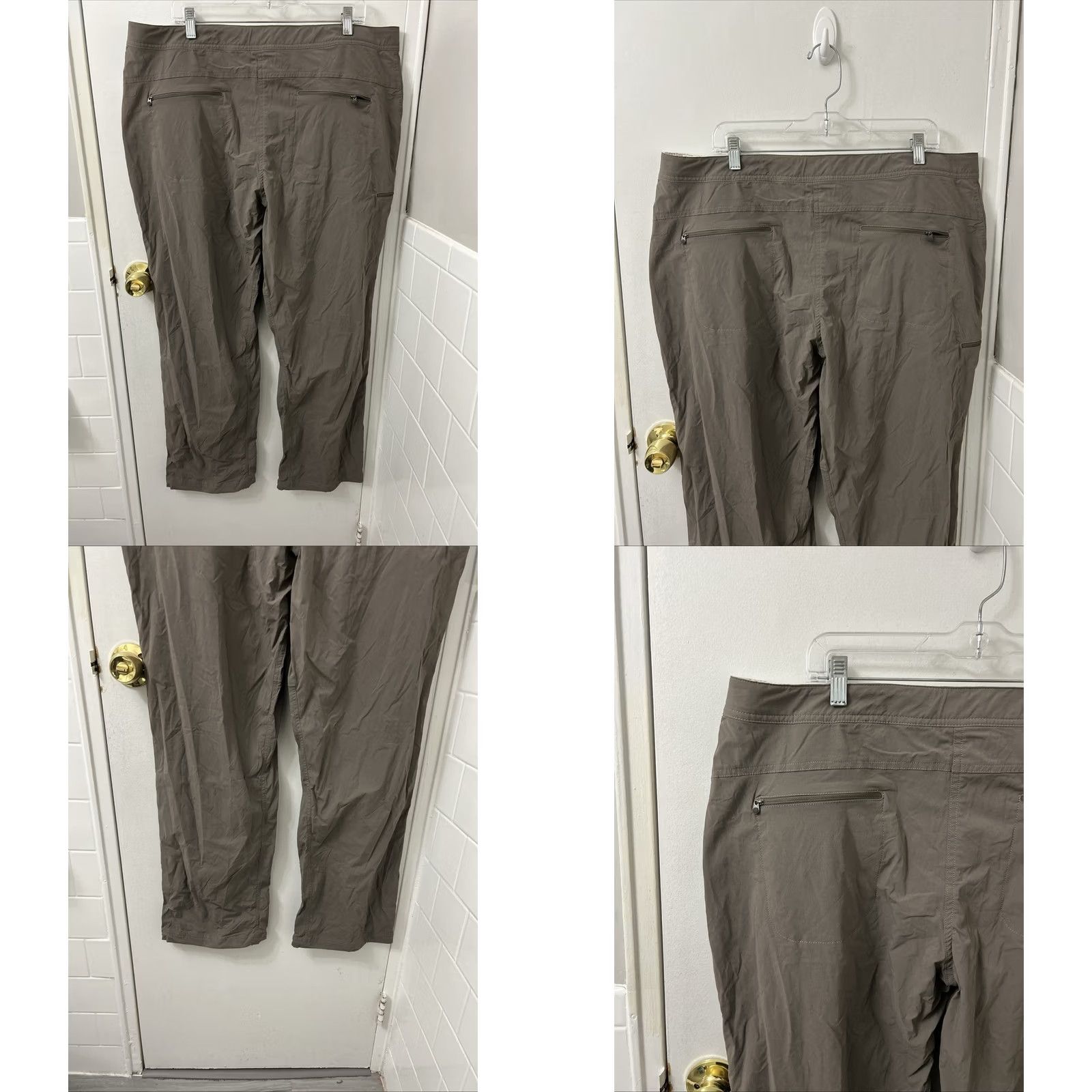 Vintage LL Bean Comfort Trail Pants Womens Size 20x32 Brown Stretch Hiking NWT Bagless Regular Straight Front 268919 Size 42" / US 20 - 8 Thumbnail