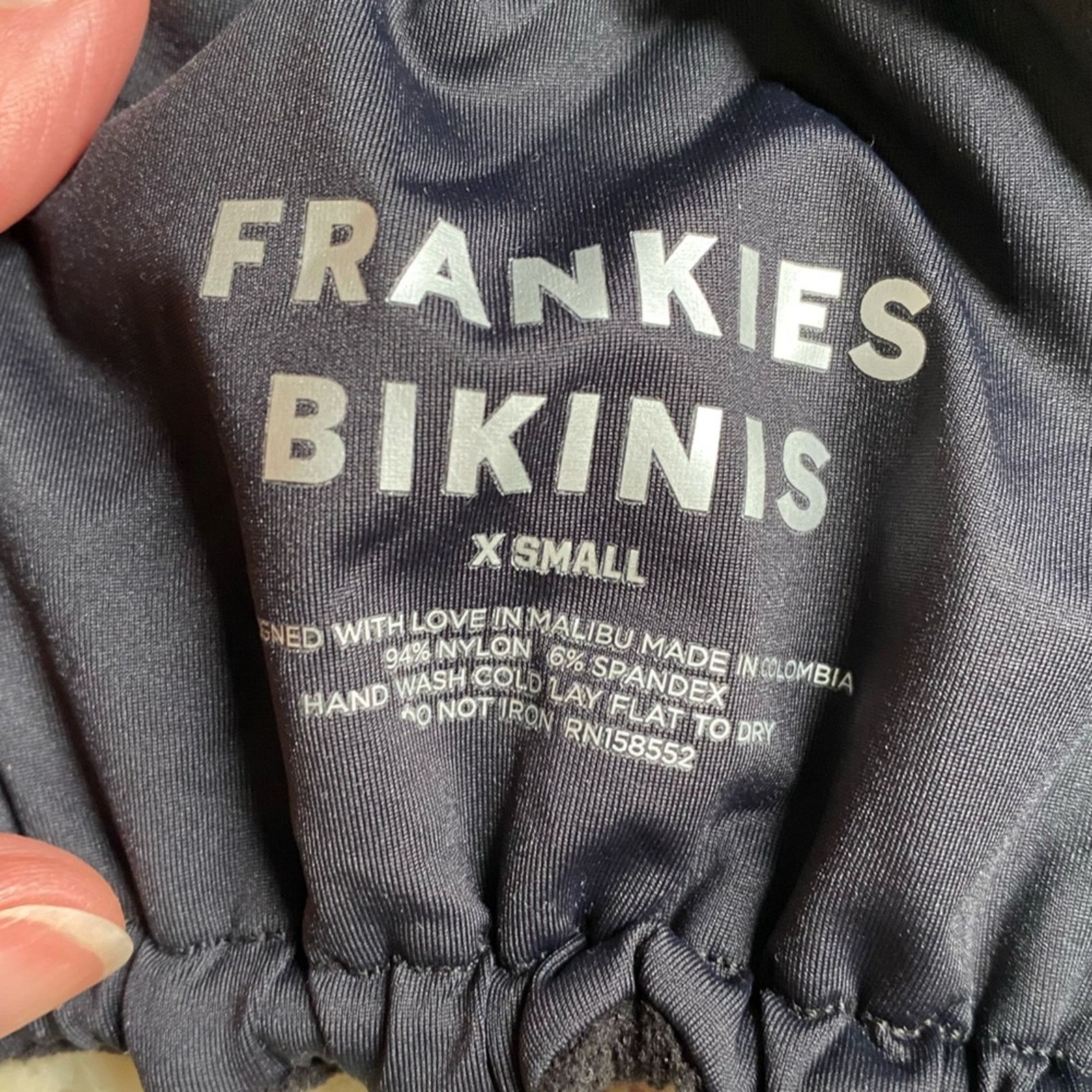 Frankie Shop NEW Frankie's Bikinis Eliza Terry Bikini Top Blk XS NWT Size XS / US 0-2 / IT 36-38 - 5 Thumbnail