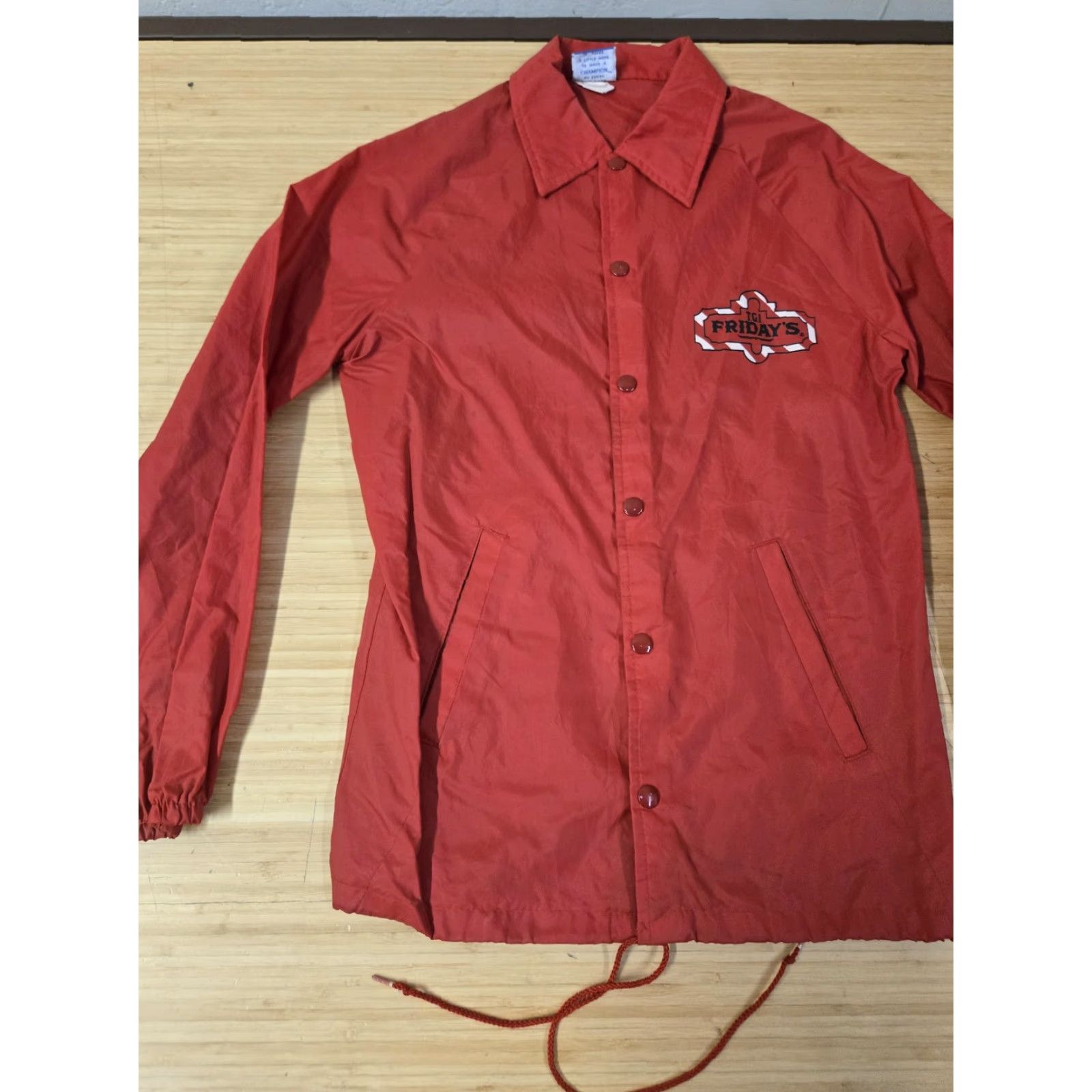 Champion VINTAGE Champion Nylon Windbreaker Jacket Mens XS Red TGI Fridays 80s USA Logo Size US XS / EU 42 / 0 - 3 Thumbnail