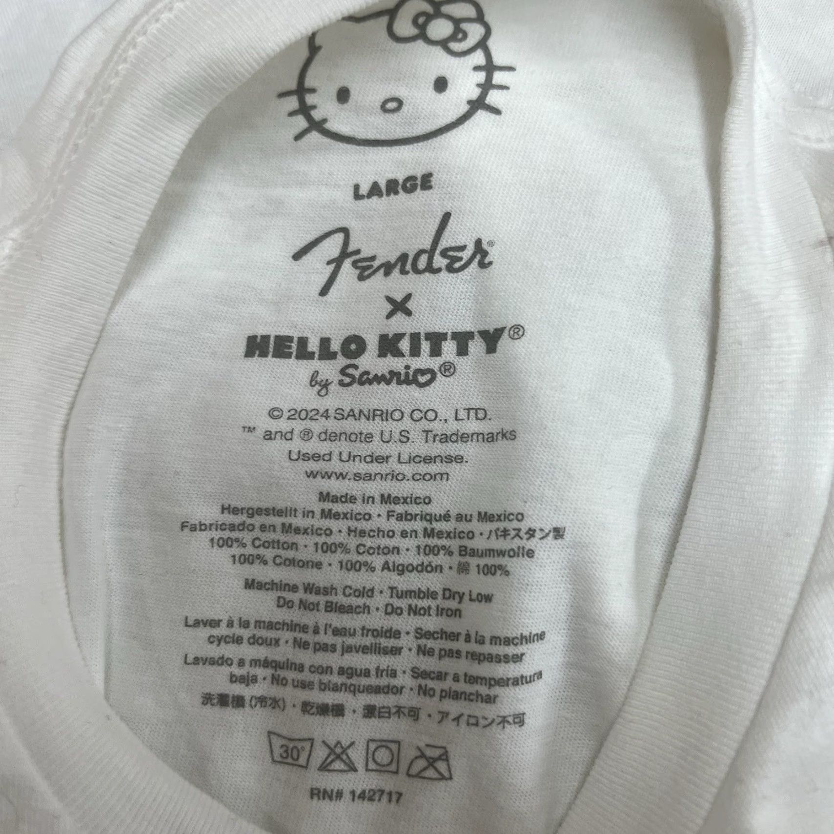 Fender Fender Hello Kitty Limited Edition White SZ S Shirt Unisex Adults Graphic Print Size US S / EU 44-46 / 1 - 6 Thumbnail