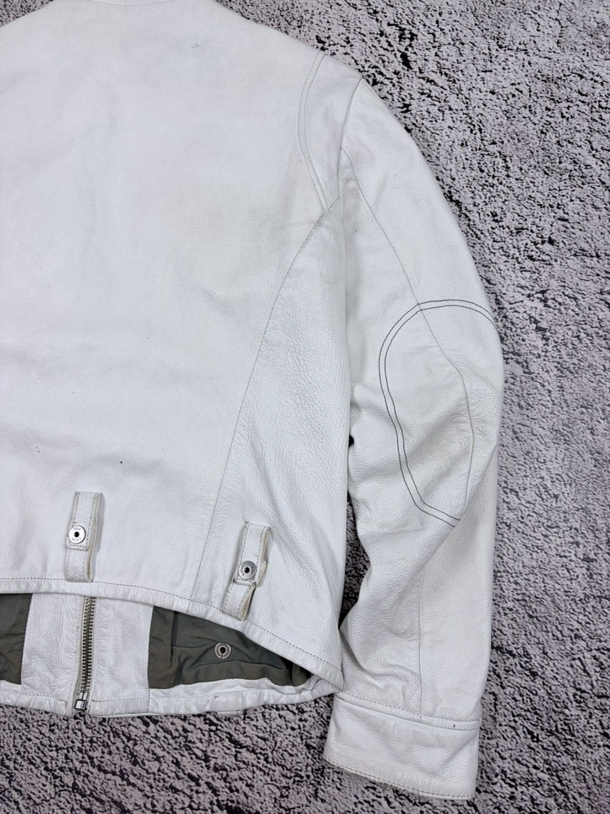 G-Star G-Star Raw Archive White Cowhide Leather Moto Jacket M Size US M / EU 48-50 / 2 - 8 Thumbnail