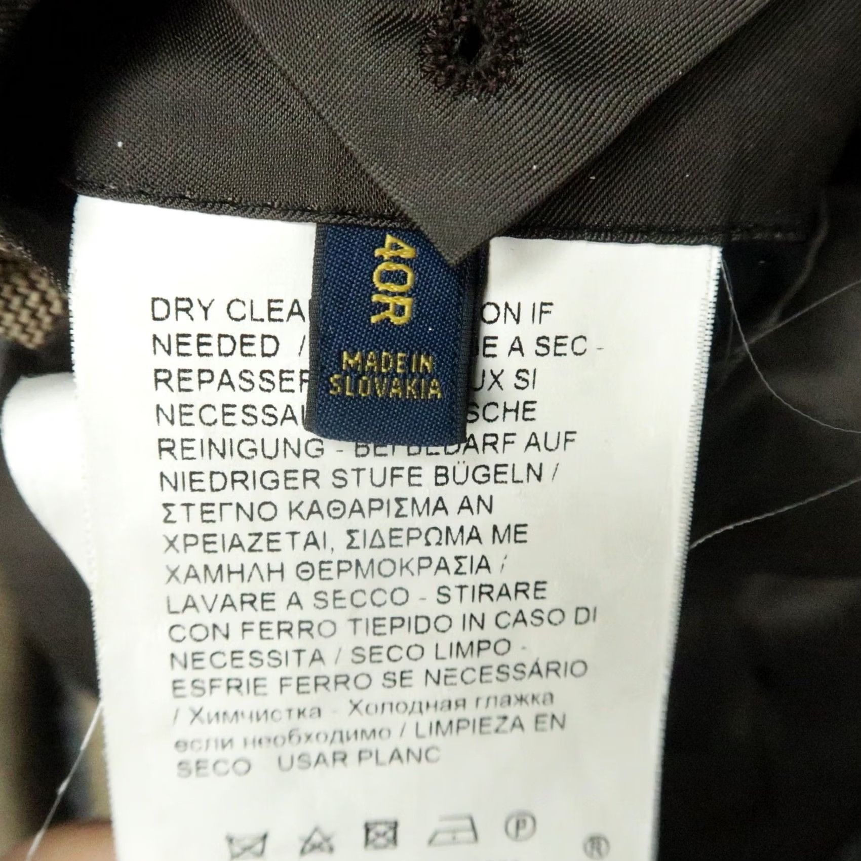 Polo Ralph Lauren Polo Ralph Lauren Blazer Mens 40R Brown Wool Silk Custom Fit Single-Breasted 2-Button Notch Lapel Vented Coat Size US L / EU 52-54 / 3 - 6 Thumbnail
