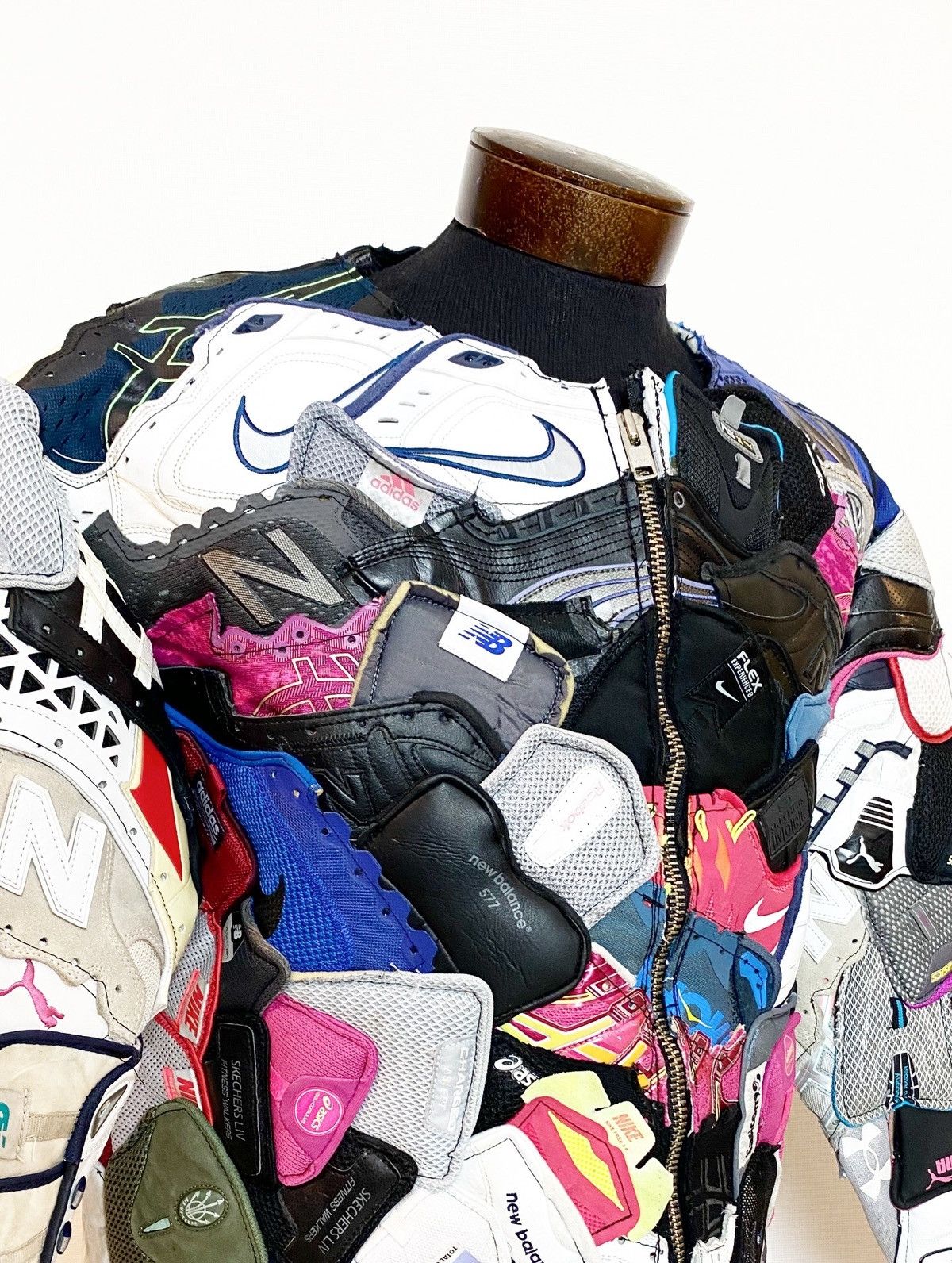 Handmade JACKET FROM SNEAKERS UPCYCLE BOMBER HANDMADE CUSTOM 1 OF 1 Size US L / EU 52-54 / 3 - 17 Thumbnail