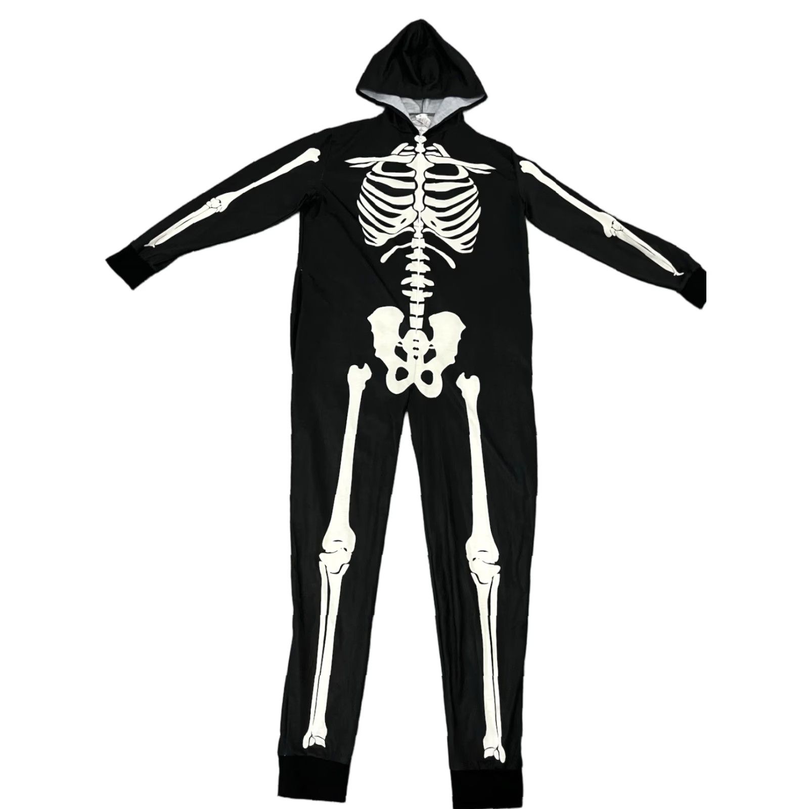 Vintage Morph Costumes Skeleton Hooded Bodysuit Woman Womans Halloween Costume L Black Adult Large 1pc Sexy Costume Size L / US 10 / IT 46 - 1 Thumbnail