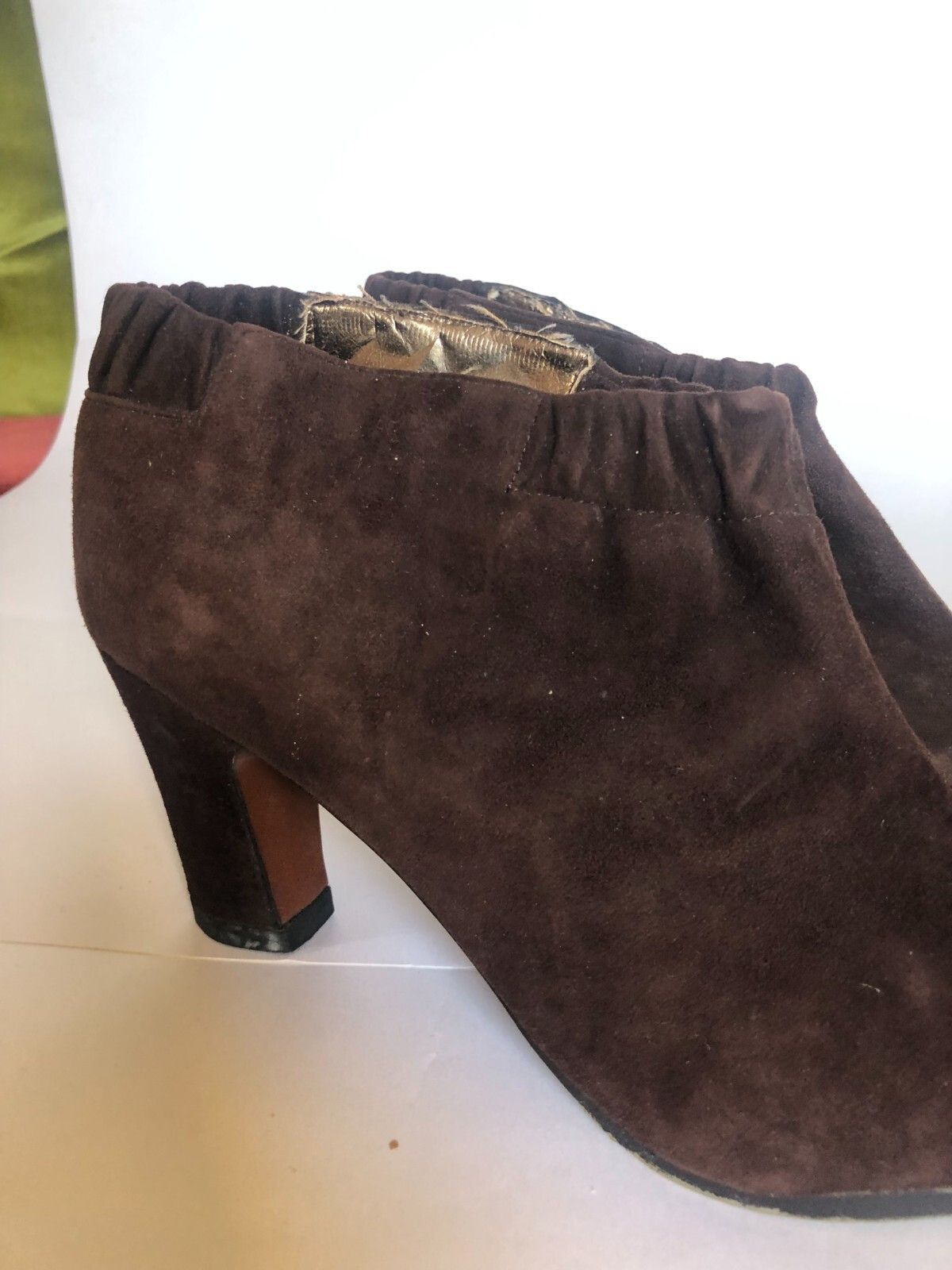 Sam Edelman Women Sam Edelman Brown Suede High Wide Heel Bootie 9M Size US 9 / IT 39 - 3 Thumbnail